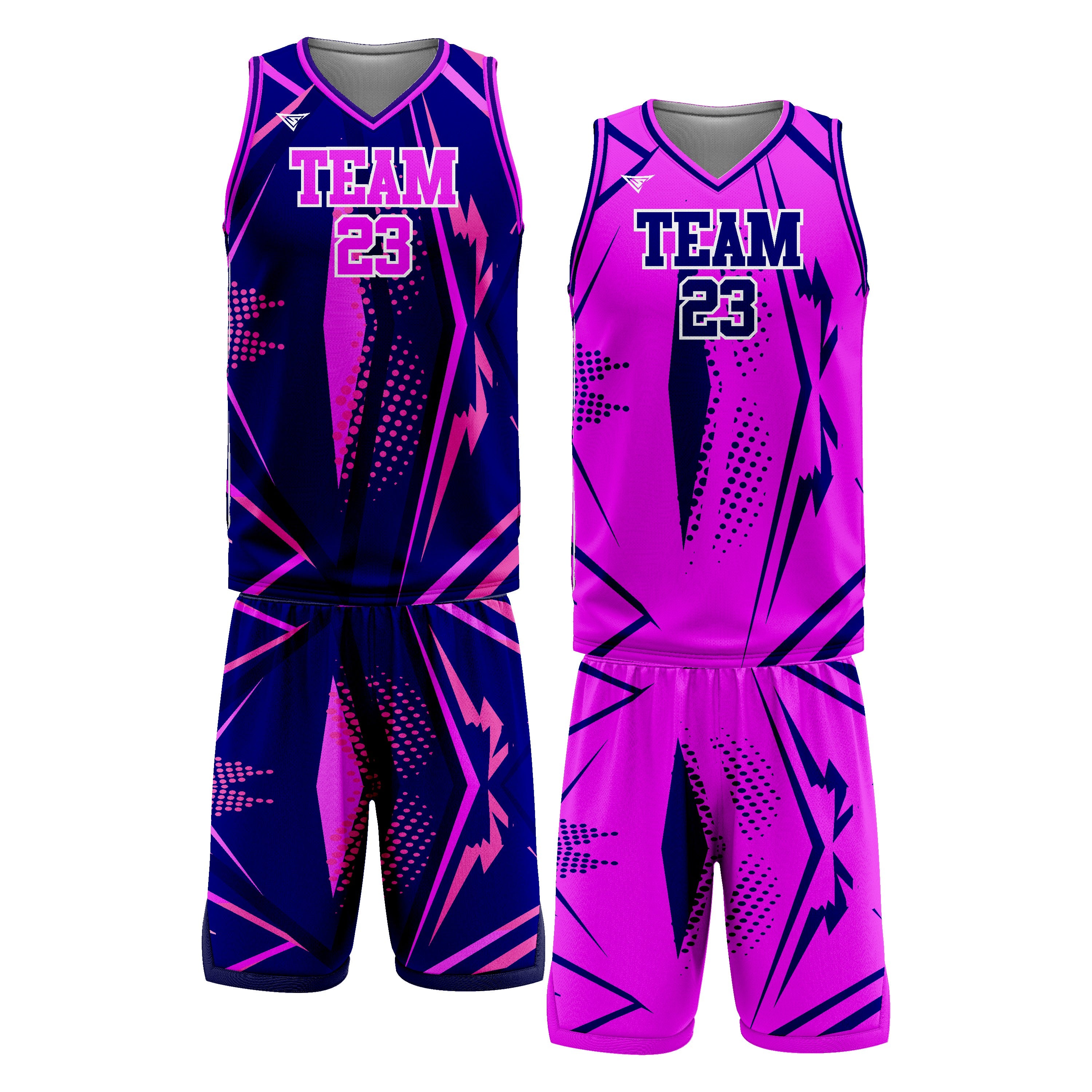 Custom Blue Purple Double Side Basketball Uniform Set | Sports Custom Uniform