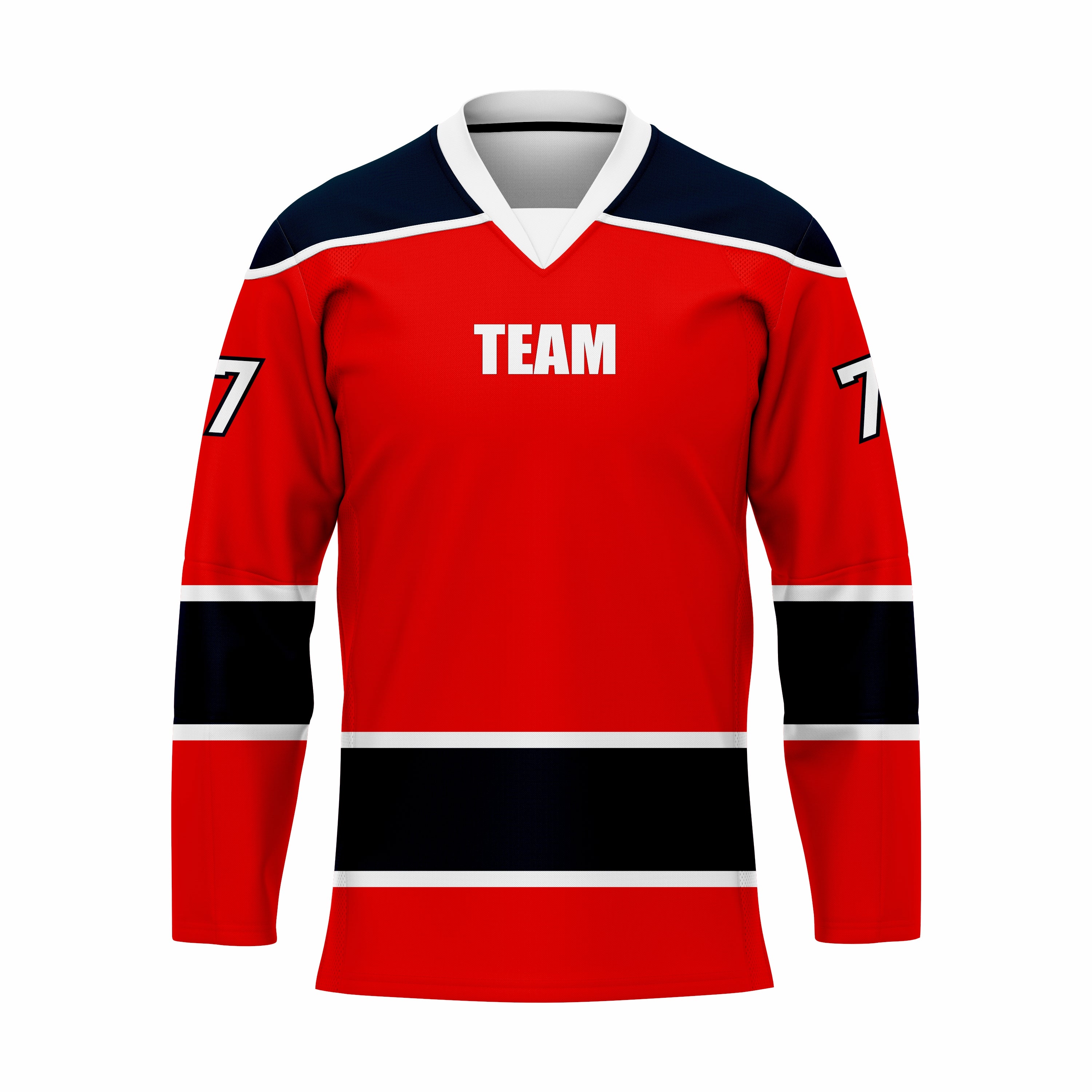custom V-NECK Hockey Jerseys