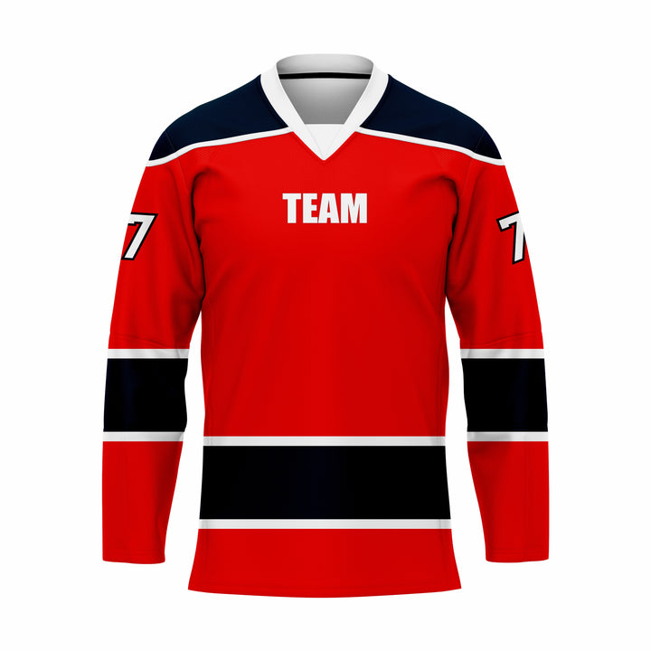 custom V-NECK Hockey Jerseys