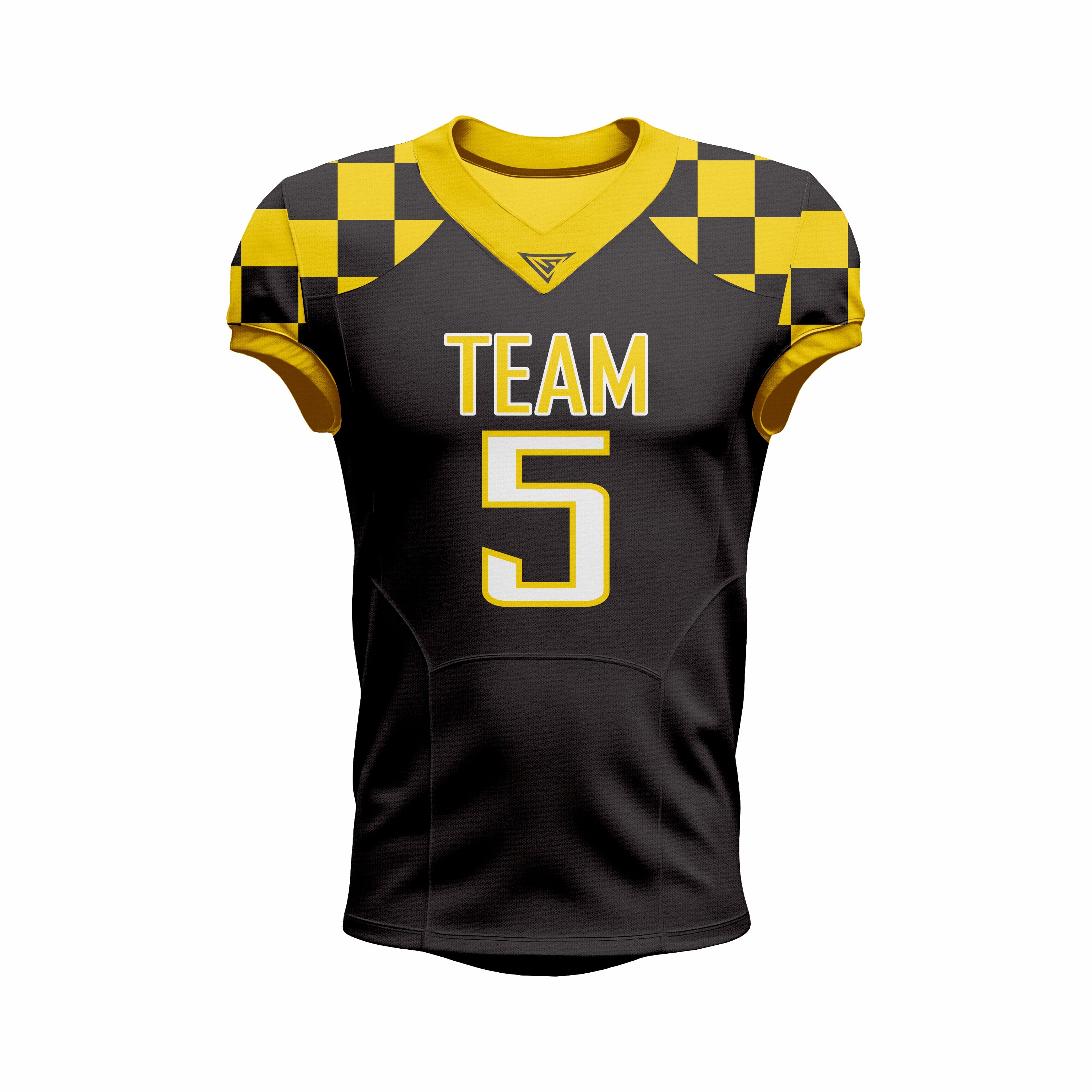 Custom Yellow & Black American Football Jersey