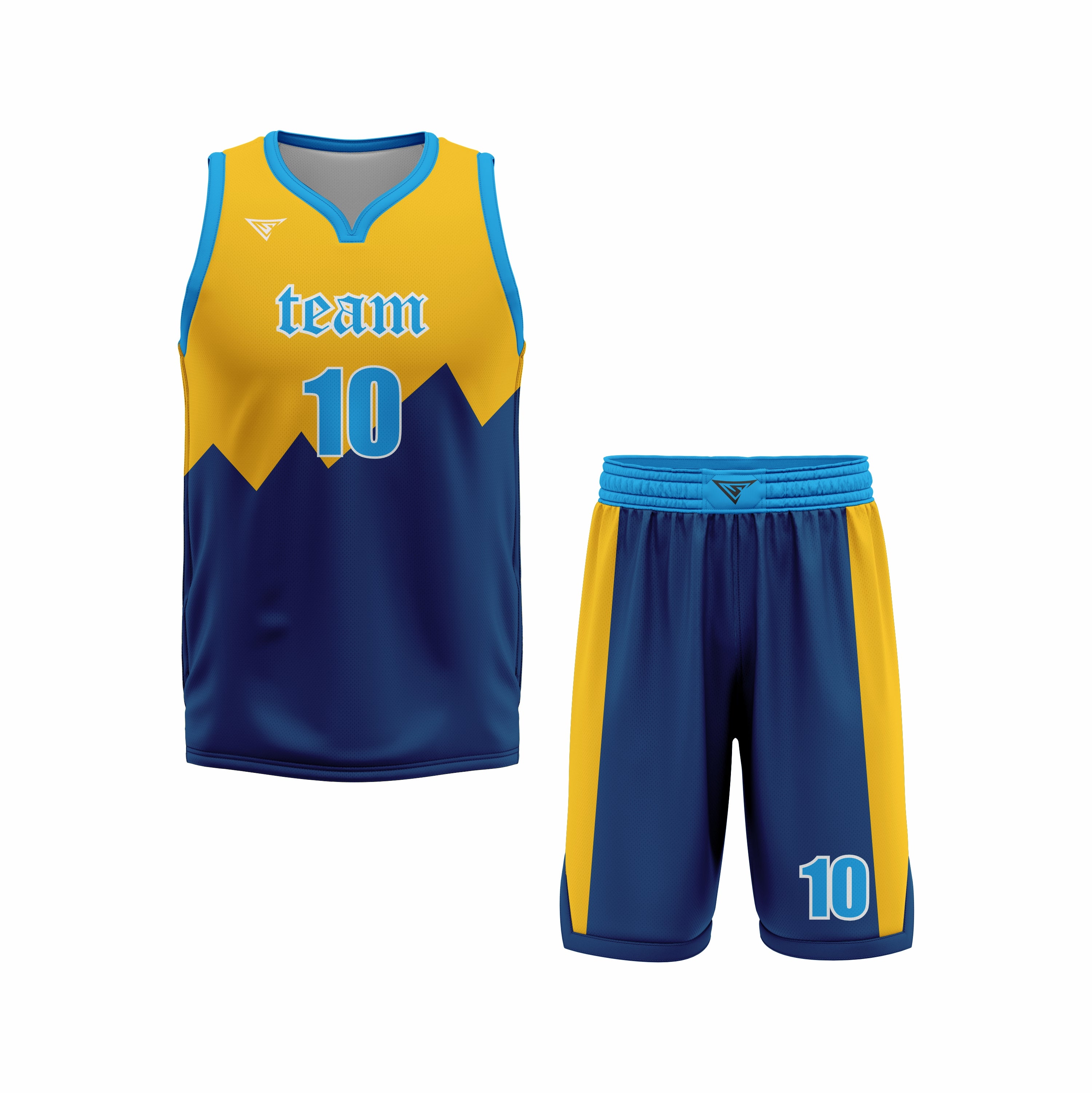 CUSTOM ROYAL MUSTARD BASKETBALL UNIFORM