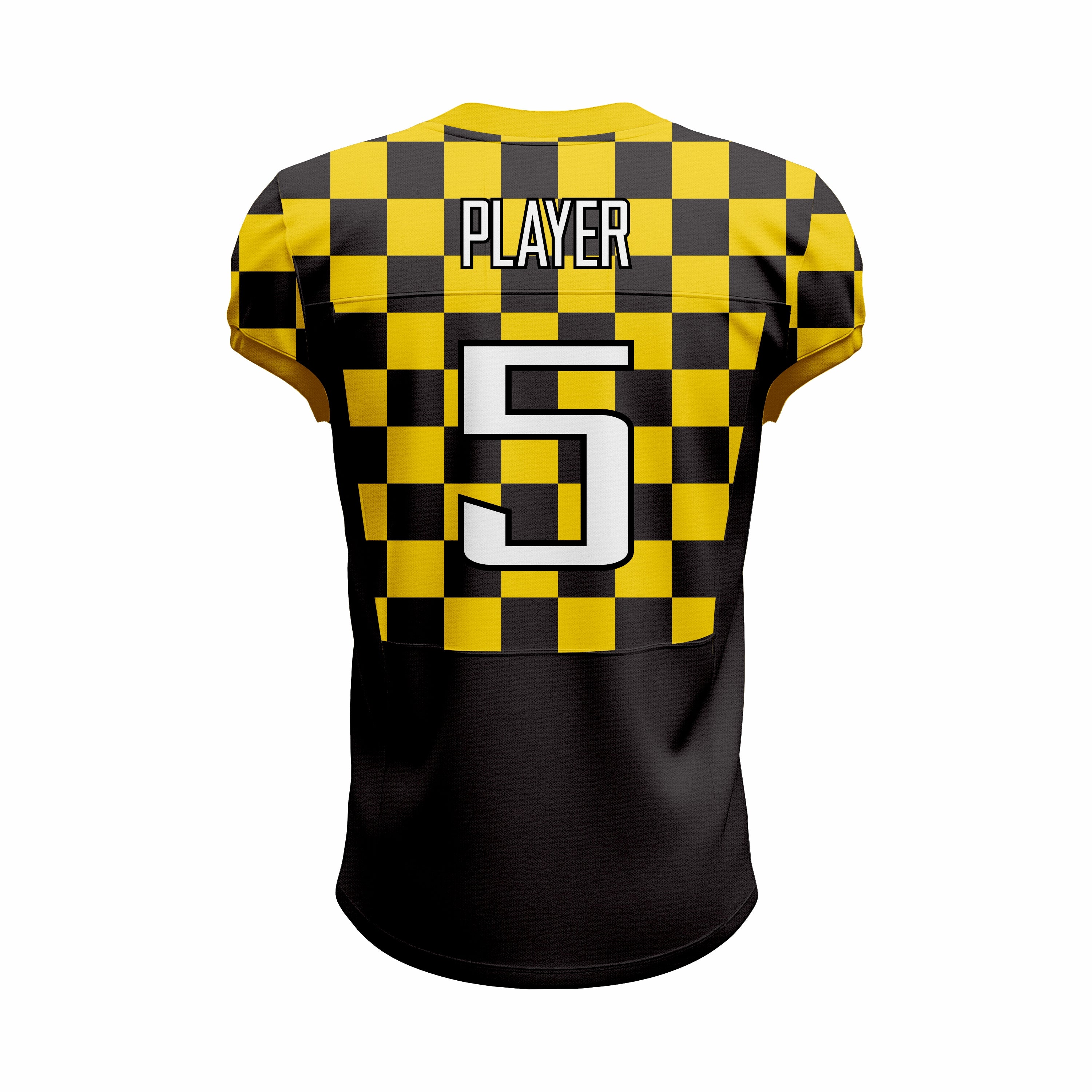 Custom Yellow & Black American Football Jersey