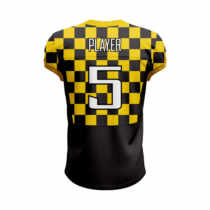 Custom Yellow & Black American Football Jersey