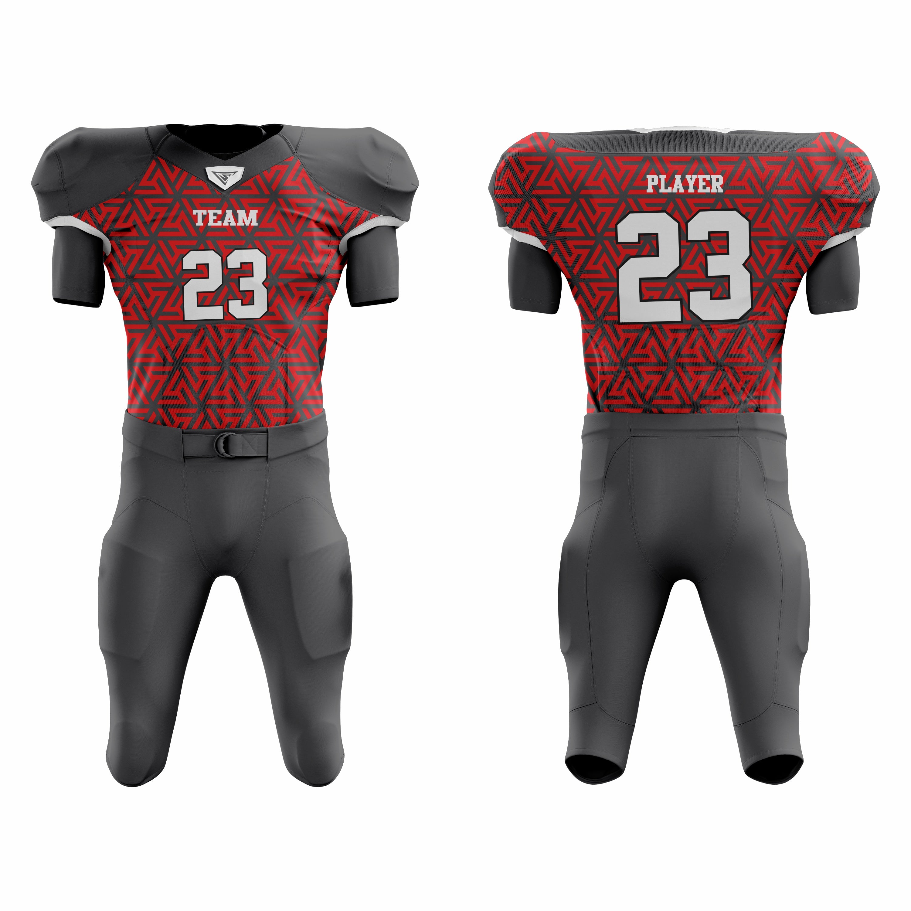 CUSTOM MAROON BLACK AMERICAN FOOTBALL UNIFORM
