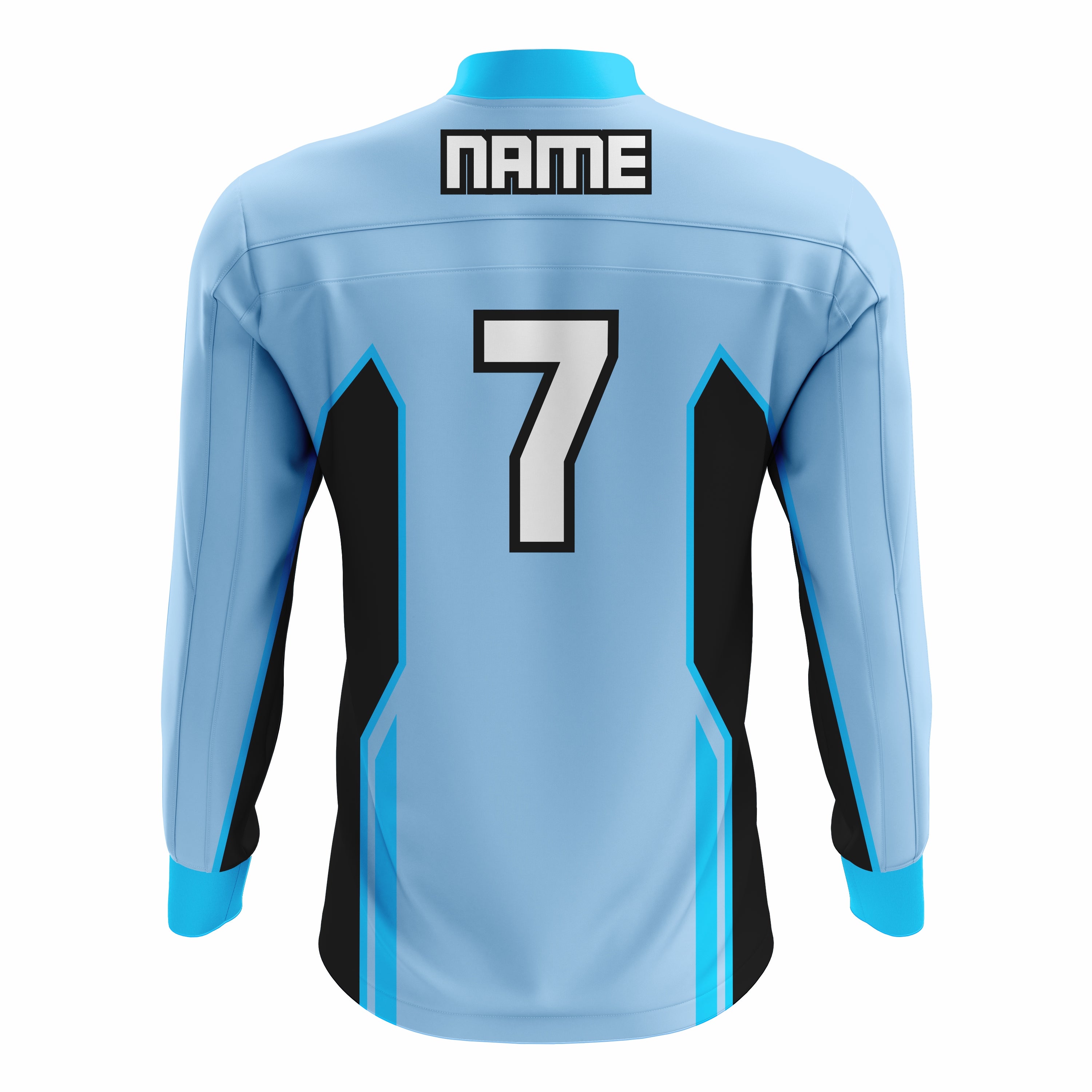 Custom Cyan, Black & White ¼ ZIP LONG SLEEVE WARM UP SOFTBALL JACKET