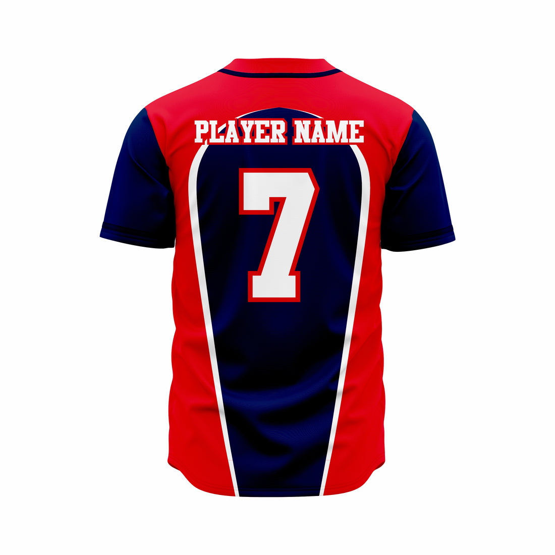 Custom Dark Blue & Red Authentic Softball full Buttons Jersey