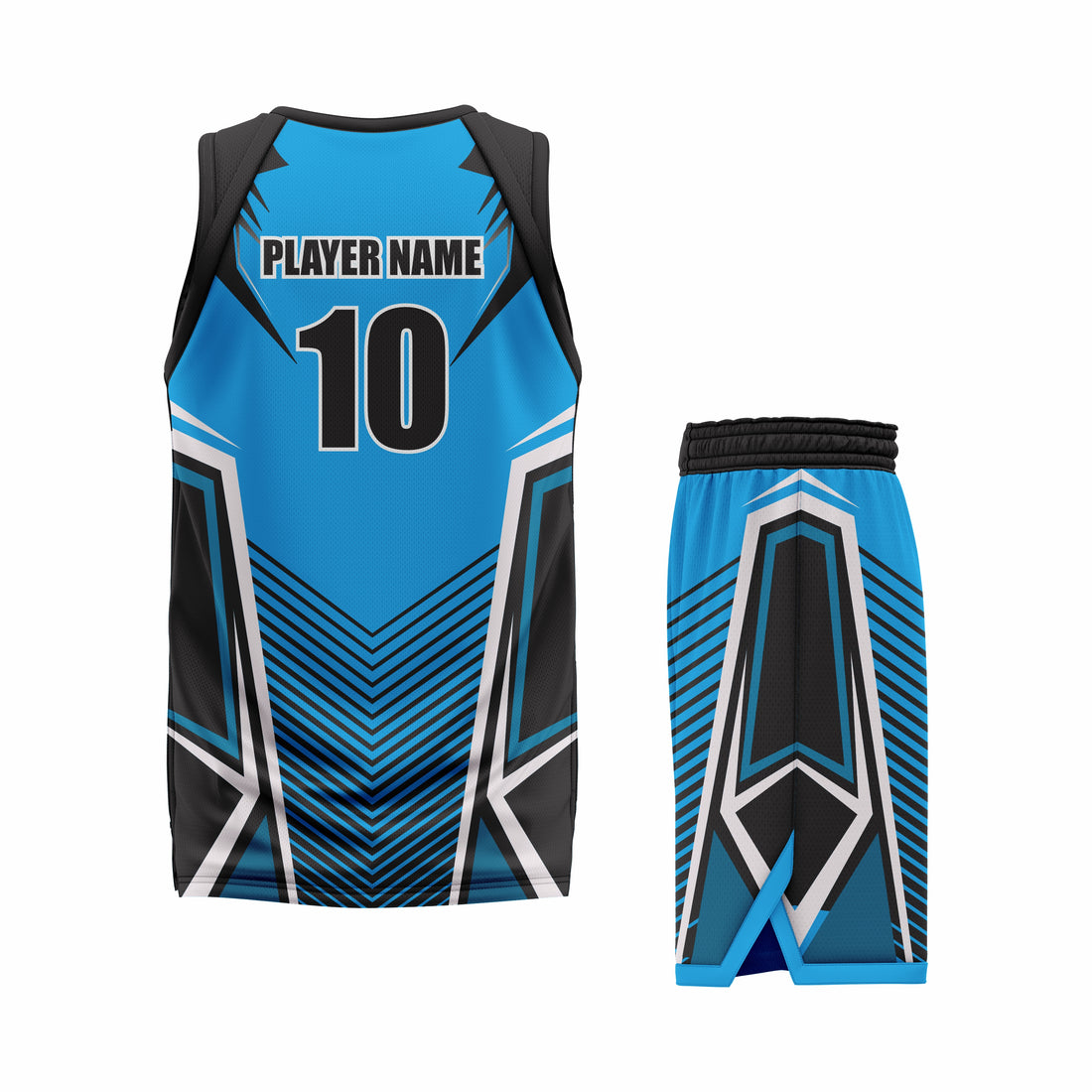 Custom Black Blue White Basketball Uniform Set | Sports Custom Uniform
