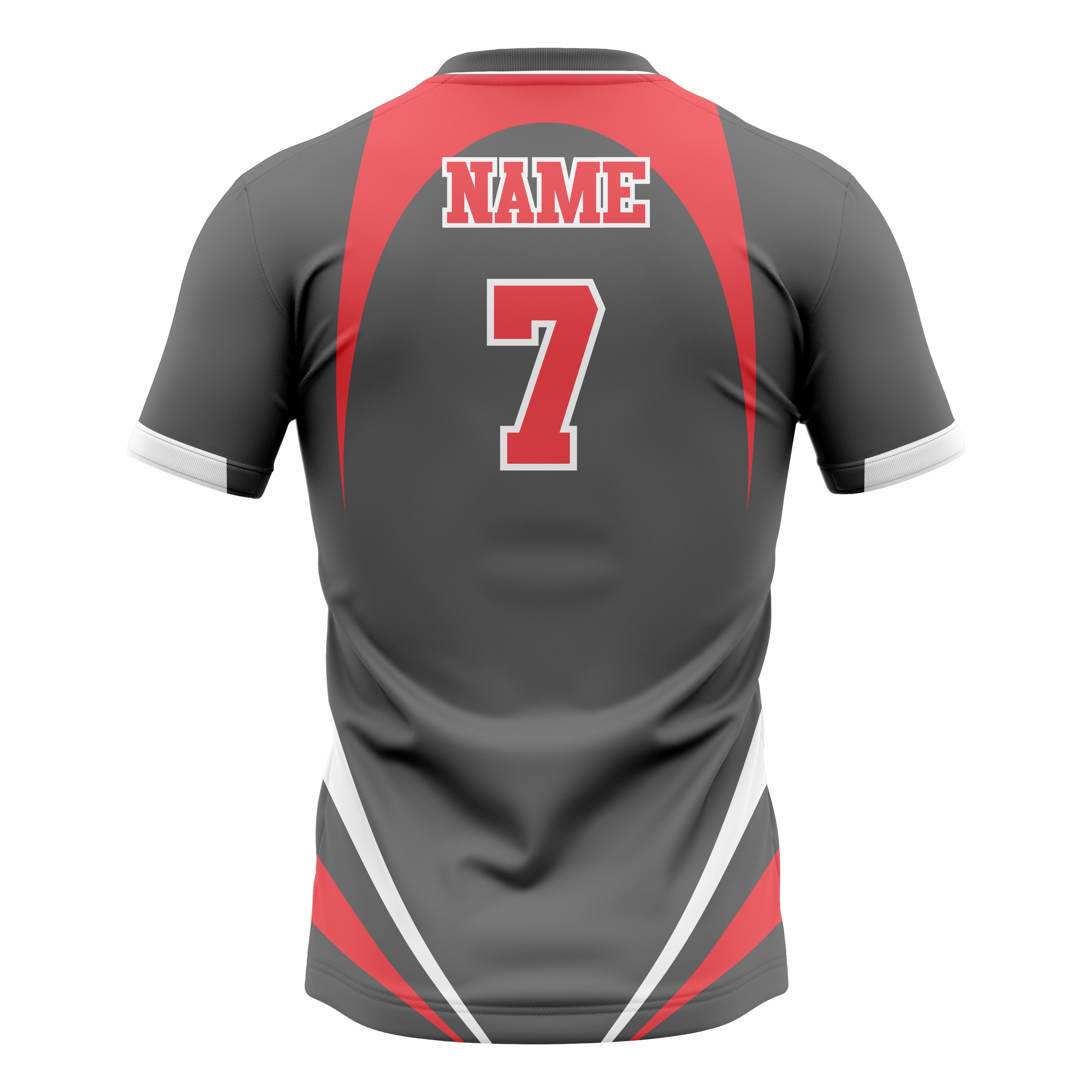 Custom Black, Red & White Crew Neck Softball Jerseys