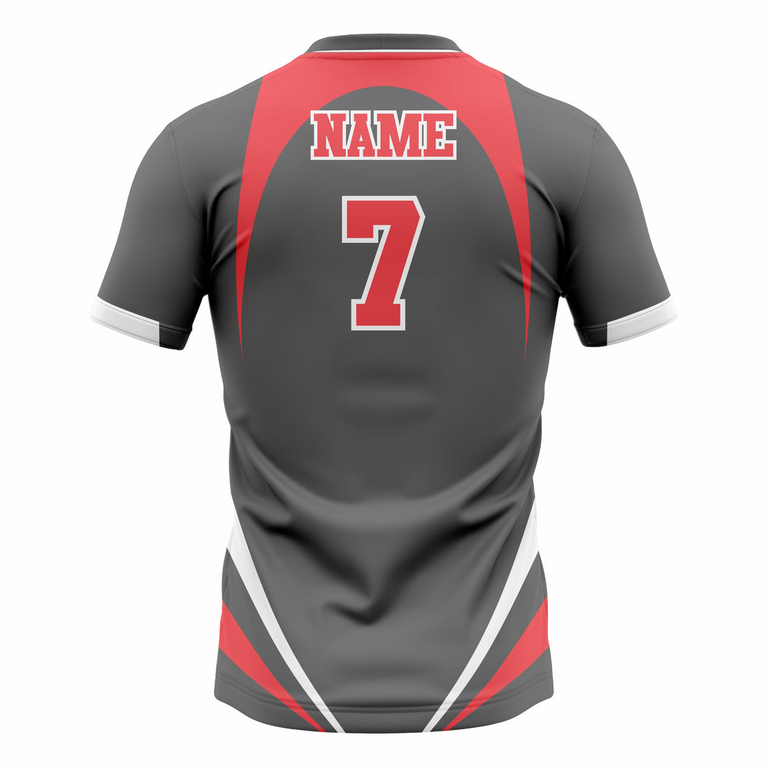 Custom Black, Red & White Crew Neck Softball Jerseys