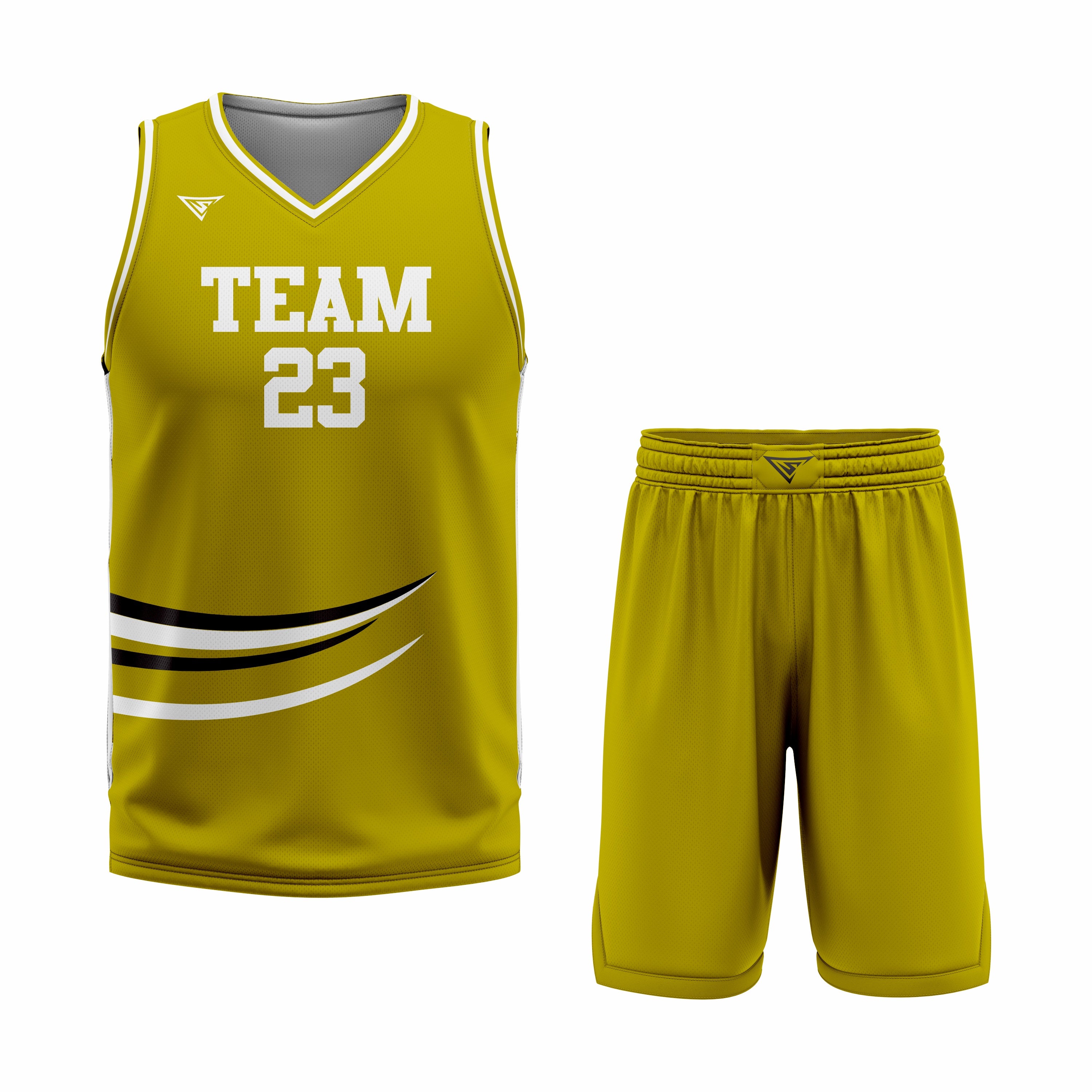 CUSTOM MUSTARD BASKETBALL UNIFORM