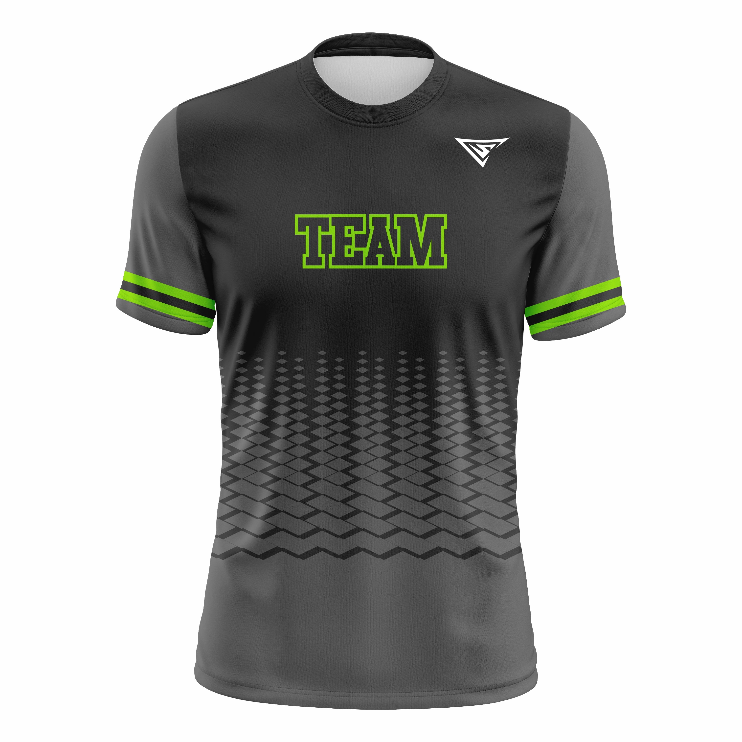 Custom Black & Green Crew Neck Softball Jerseys