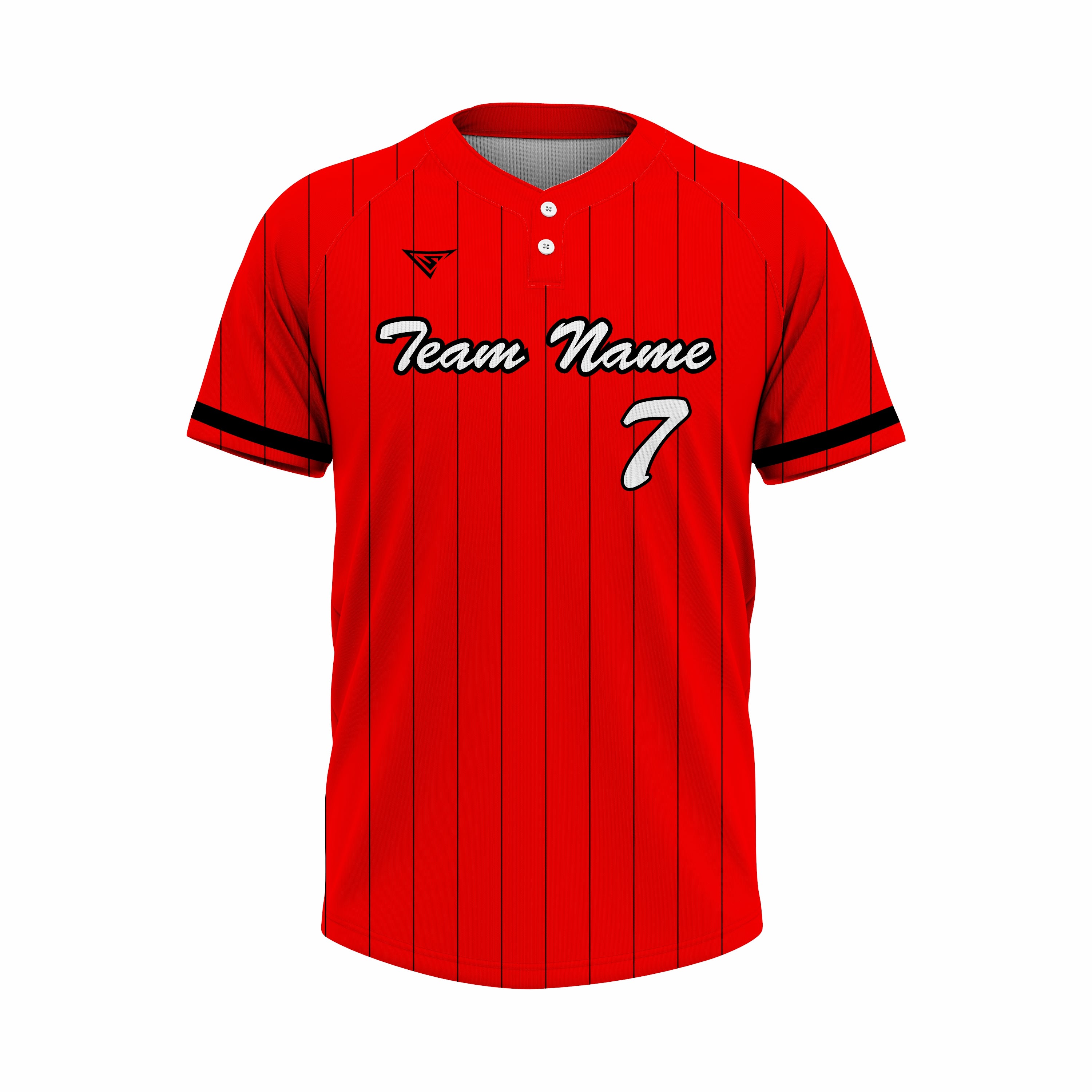 Custom Orange & Black Authentic Baseball two Buttons Jersey