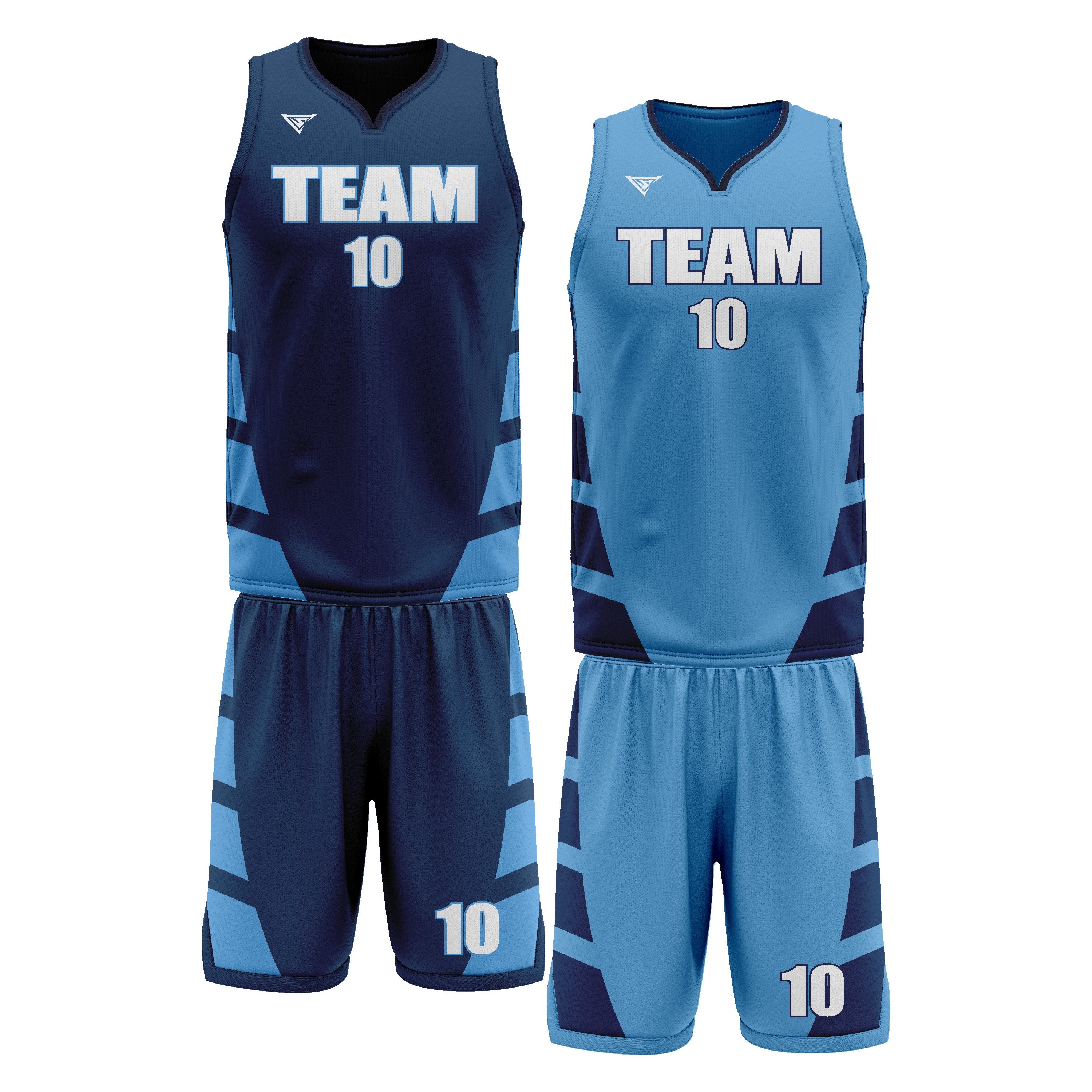 Custom NavyBlue White Double Side Basketball Uniform Set | Sports Custom Uniform