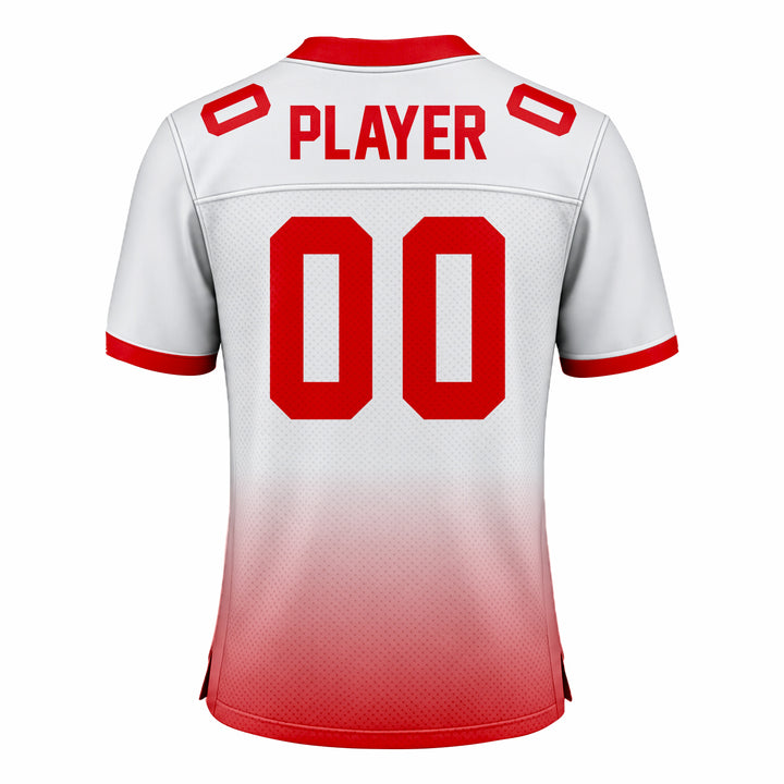 Custom Orange & White American Football Fan Jersey