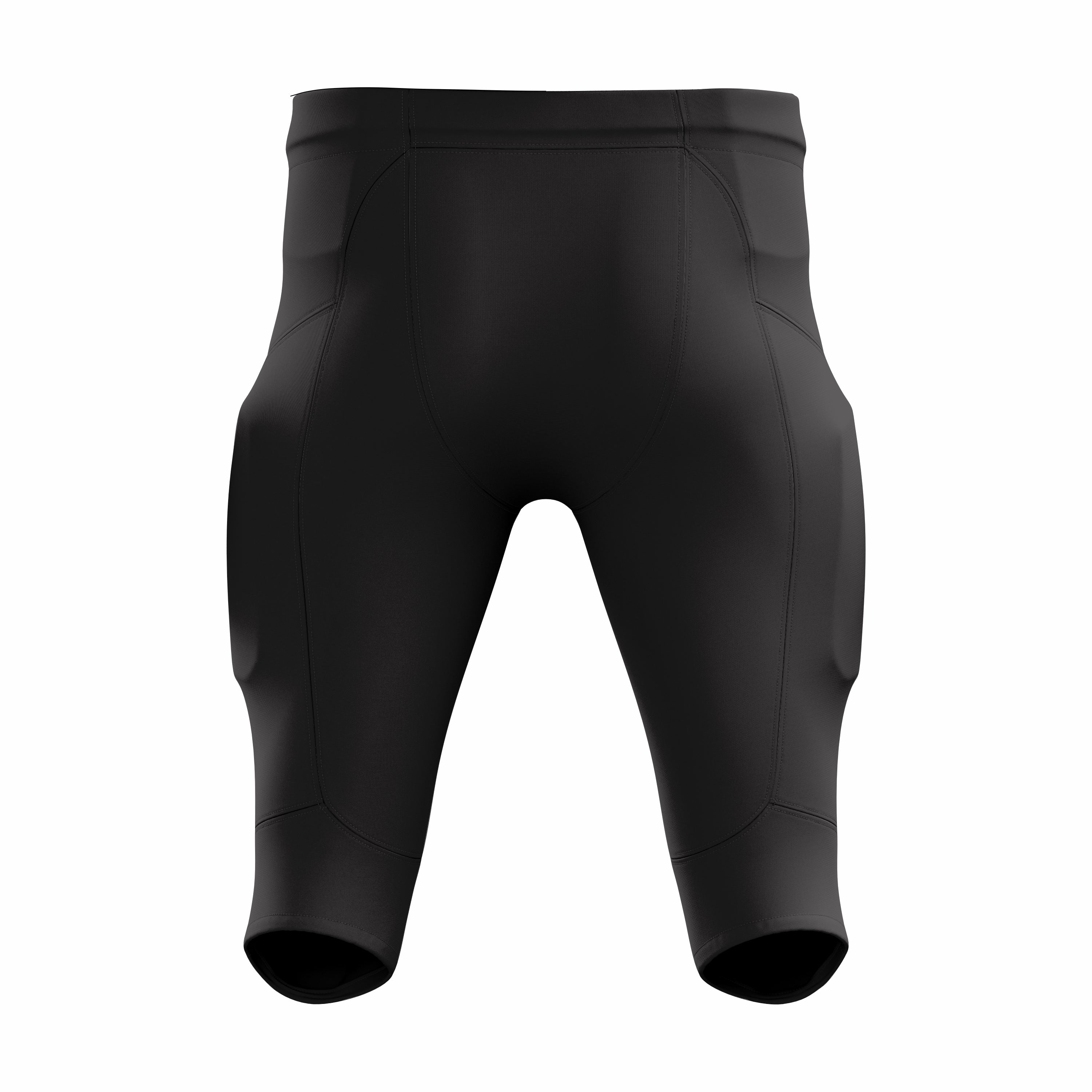 Custom Black Authentic Integrated Football Pant (High Rise)