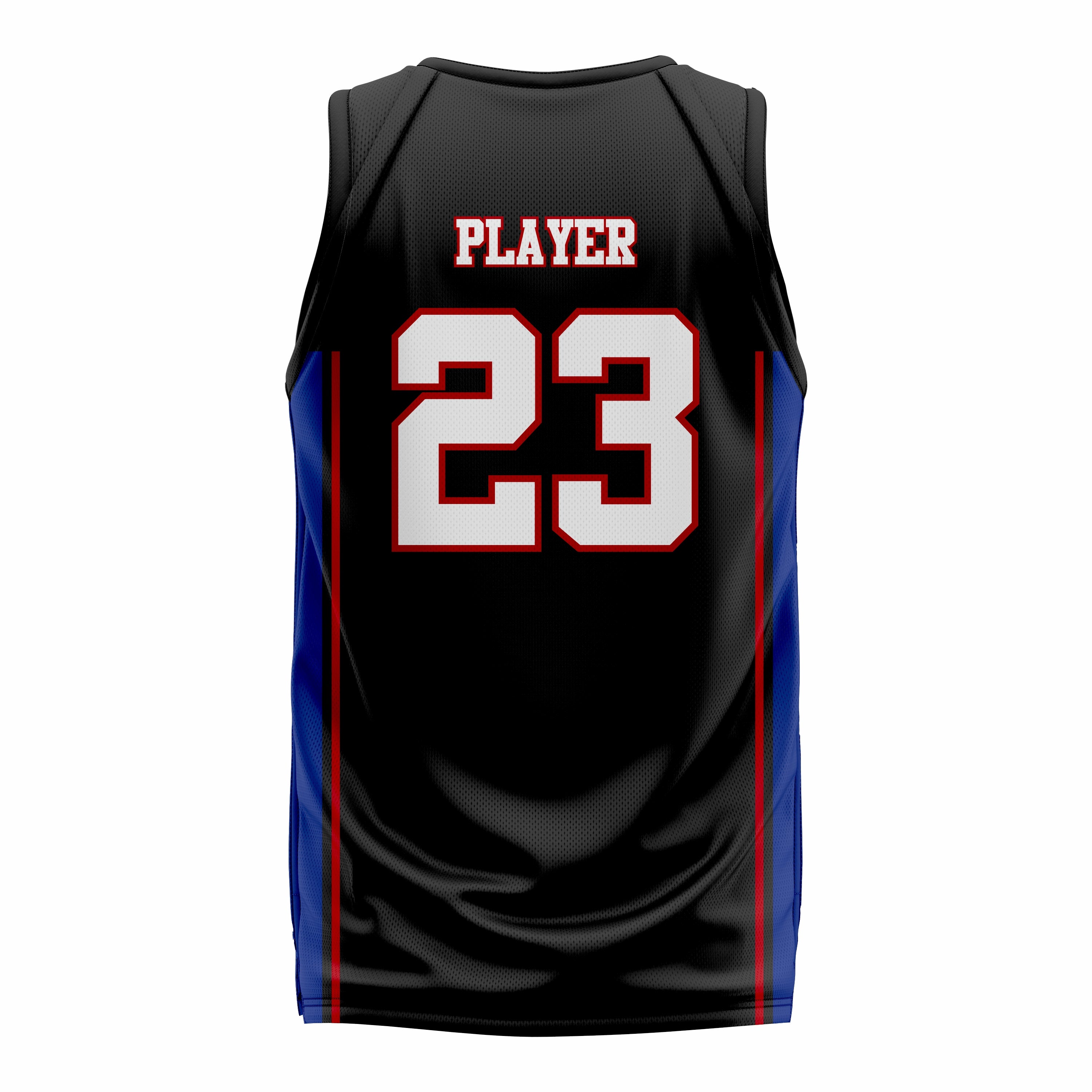 Custom Black white Blue Basketball Jersey | Sports Custom Uniform