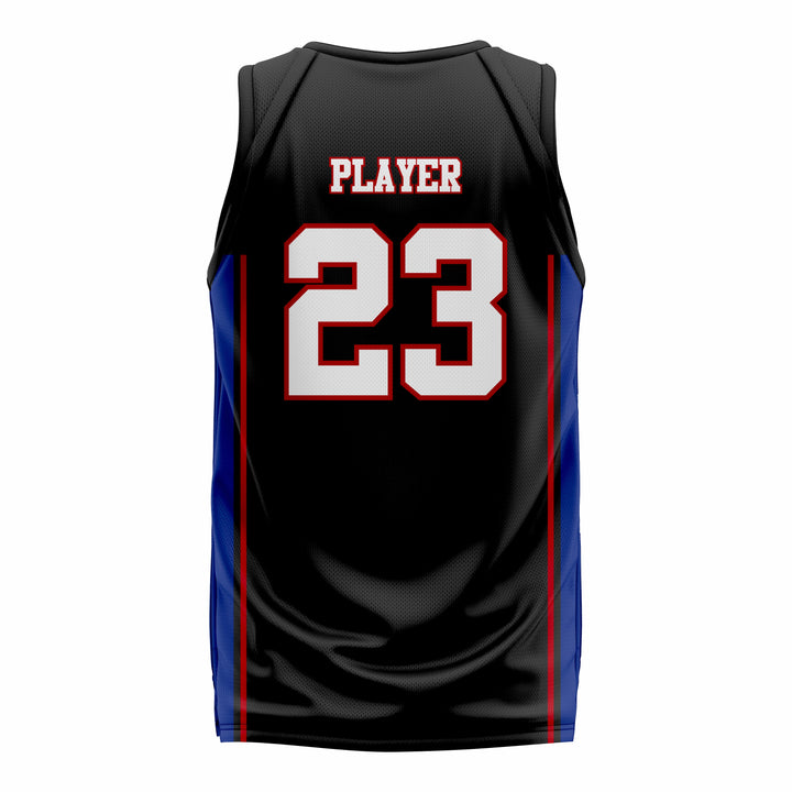 Custom Black white Blue Basketball Jersey | Sports Custom Uniform