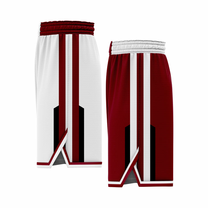 Custom Brown & White Reversible Double Side Sublimation Basketball Short
