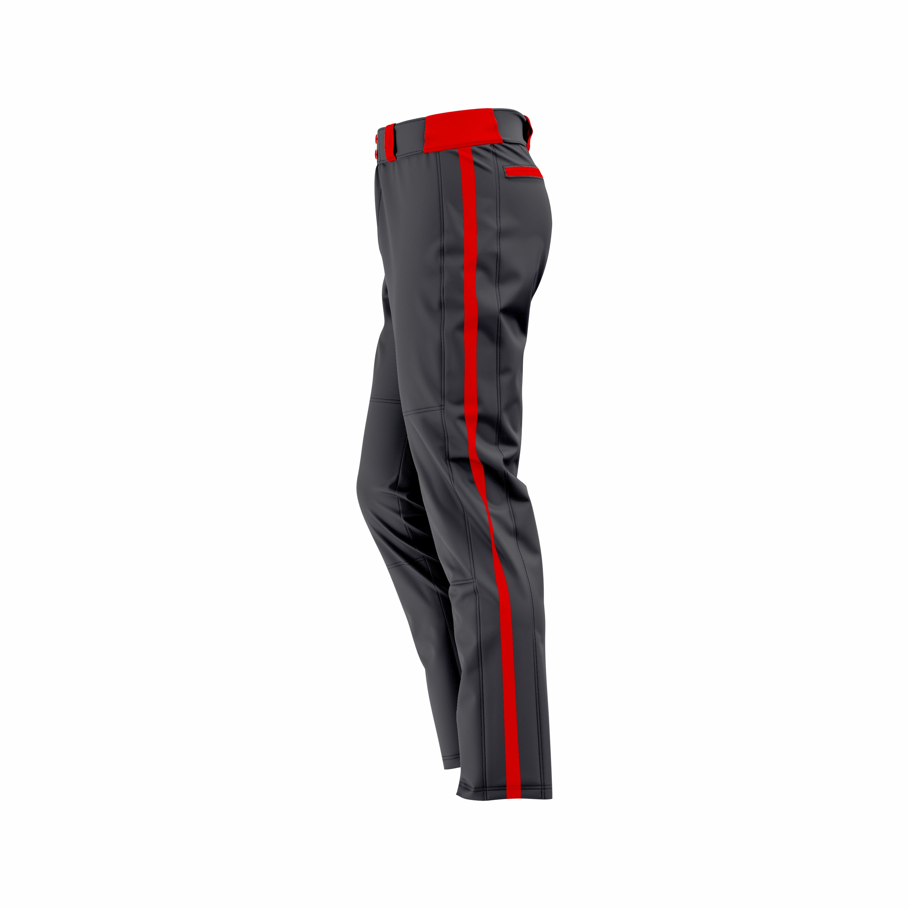 Custom Black & Red softball Pant
