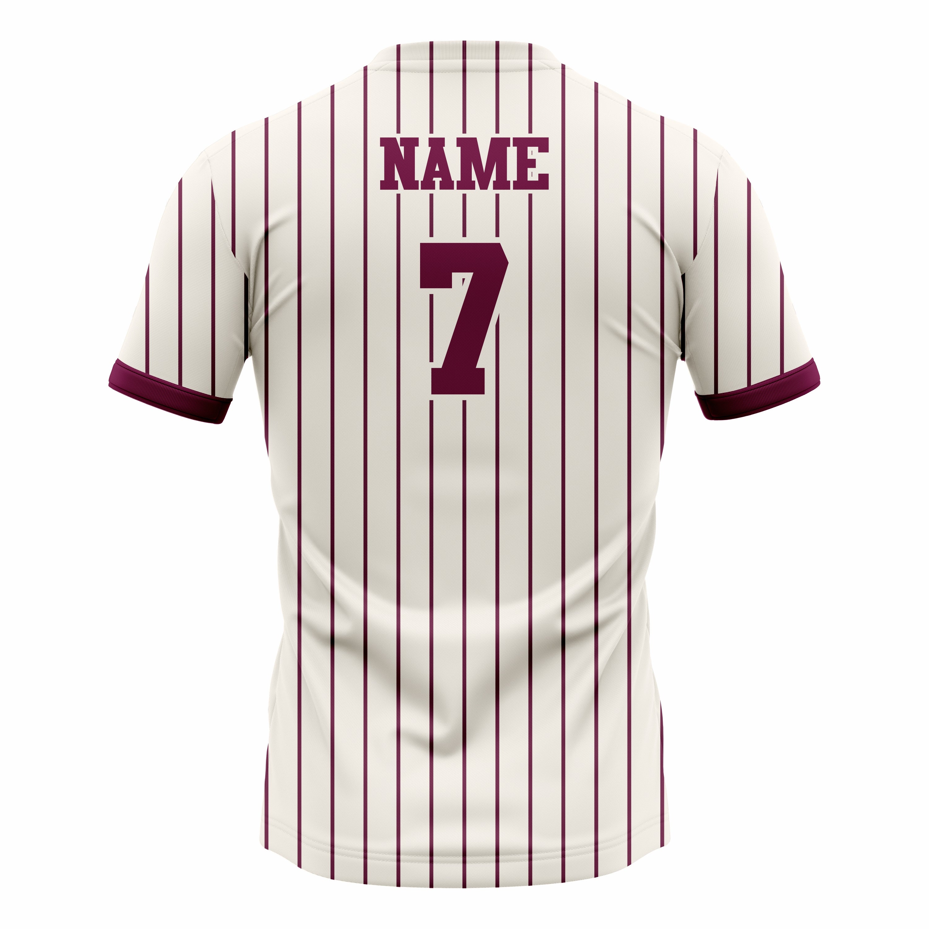 Custom Off White & Maroon Crew Neck Softball Jerseys
