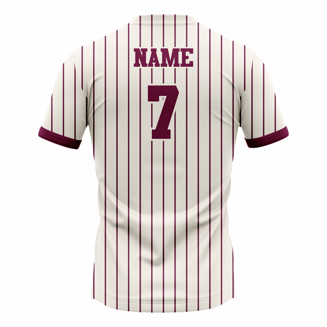 Custom Off White & Maroon Crew Neck Softball Jerseys