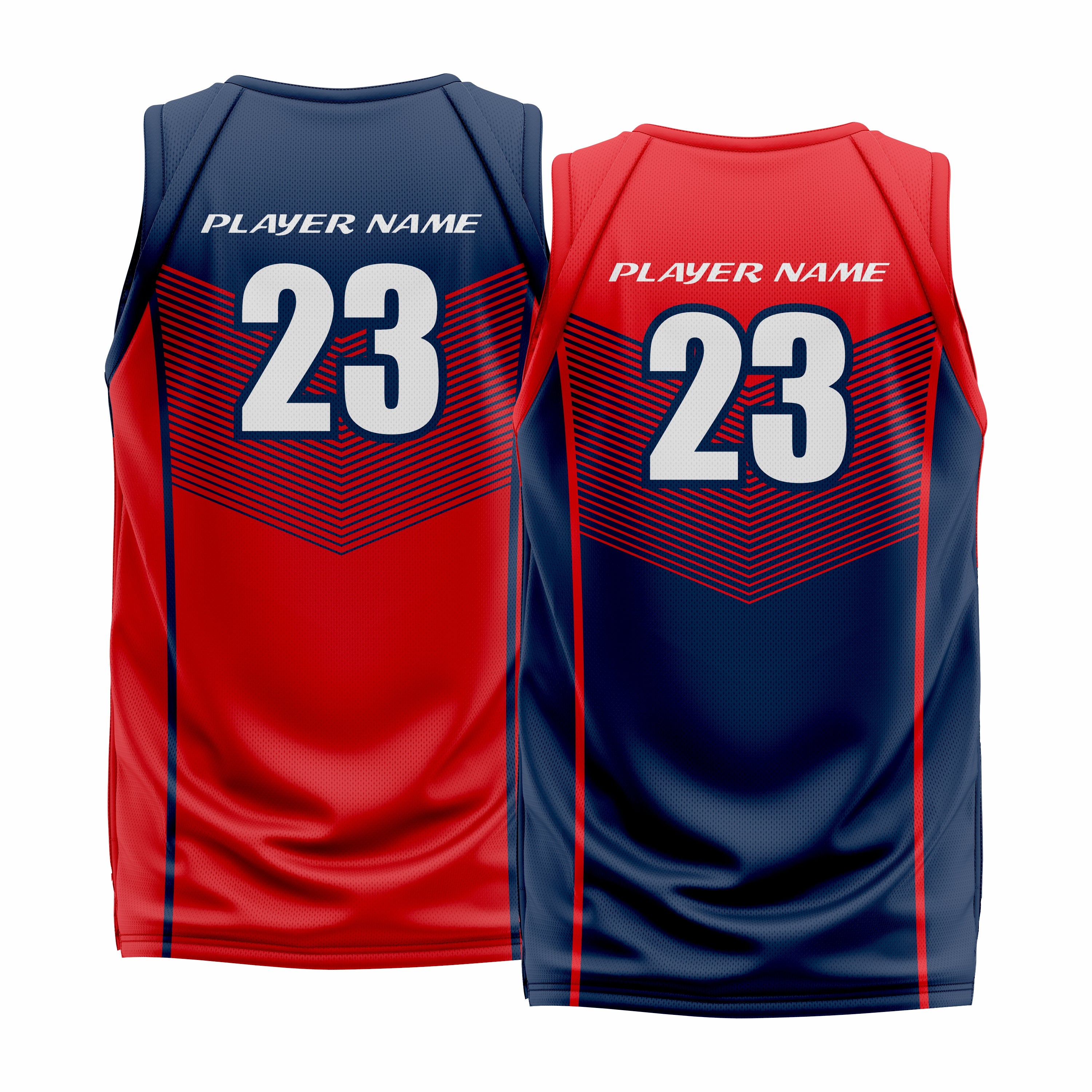 Custom Reversible V-Neck Basketball Jerseys