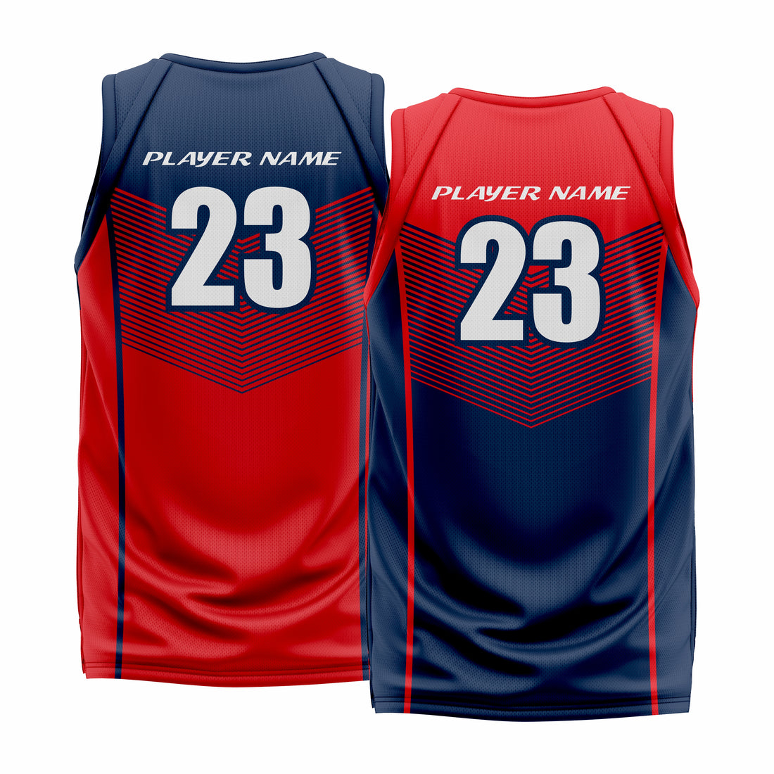 Custom Reversible V-Neck Basketball Jerseys