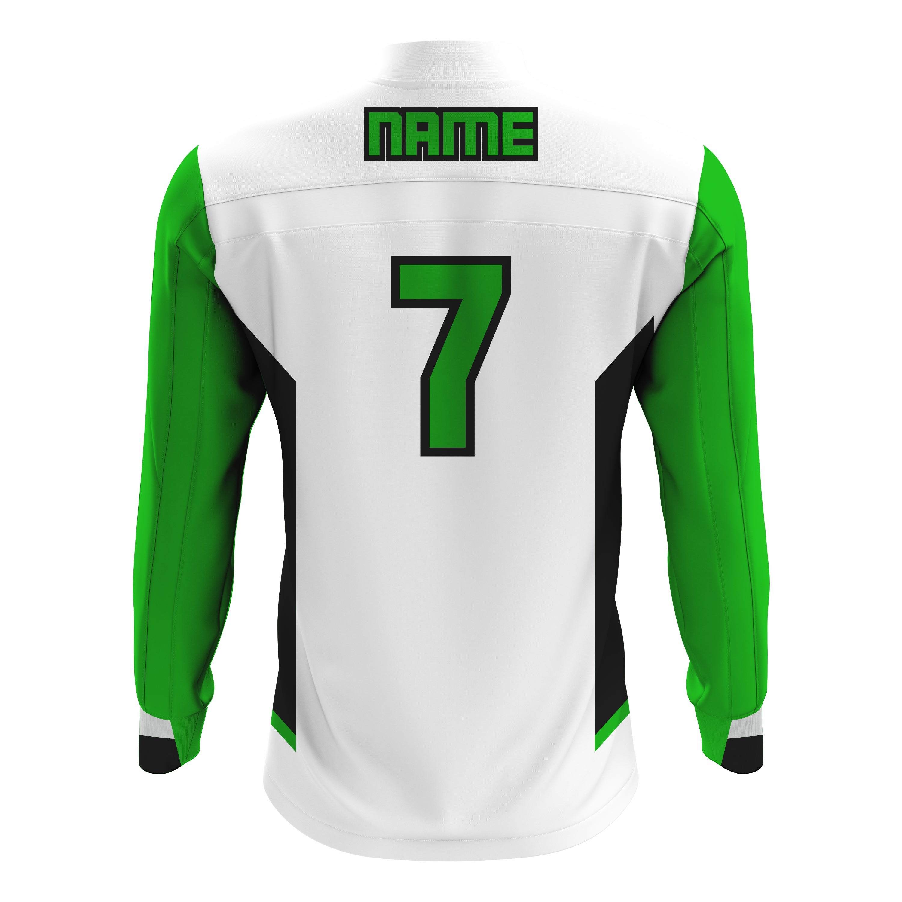 Custom White, Green & Black ¼ ZIP LONG SLEEVE WARM UP SOFTBALL JACKET