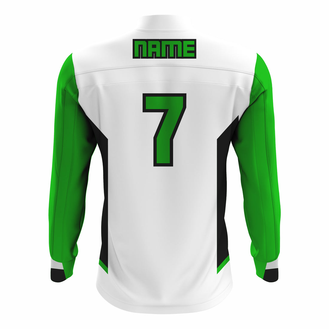 Custom White, Green & Black ¼ ZIP LONG SLEEVE WARM UP SOFTBALL JACKET