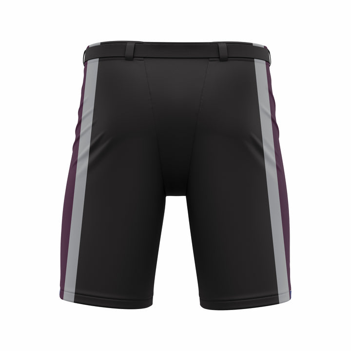 Custom Black Gray Hockey Shell Short