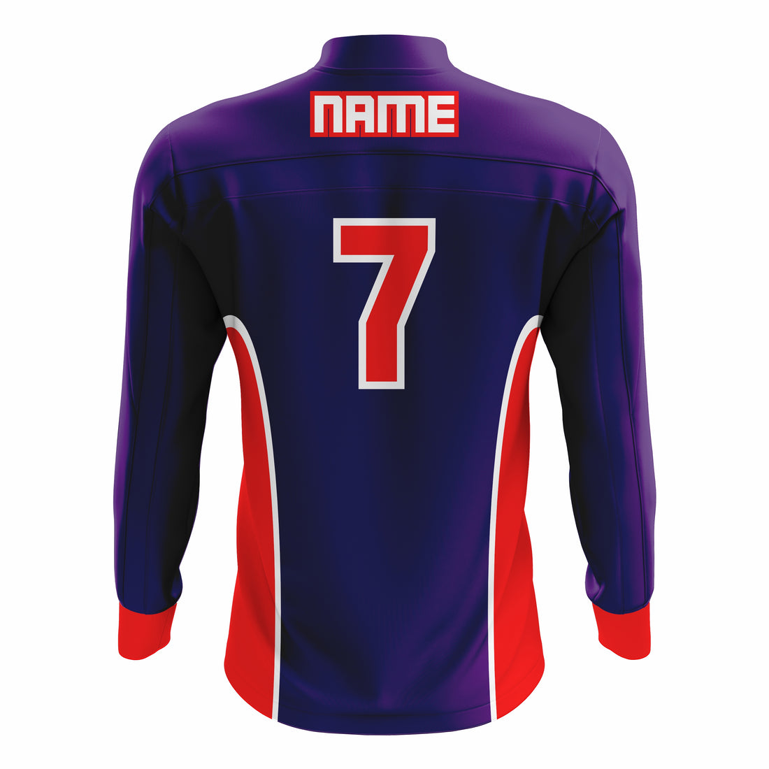 Custom Dark Blue, Red & White ¼ ZIP LONG SLEEVE WARM UP SOFTBALL JACKET