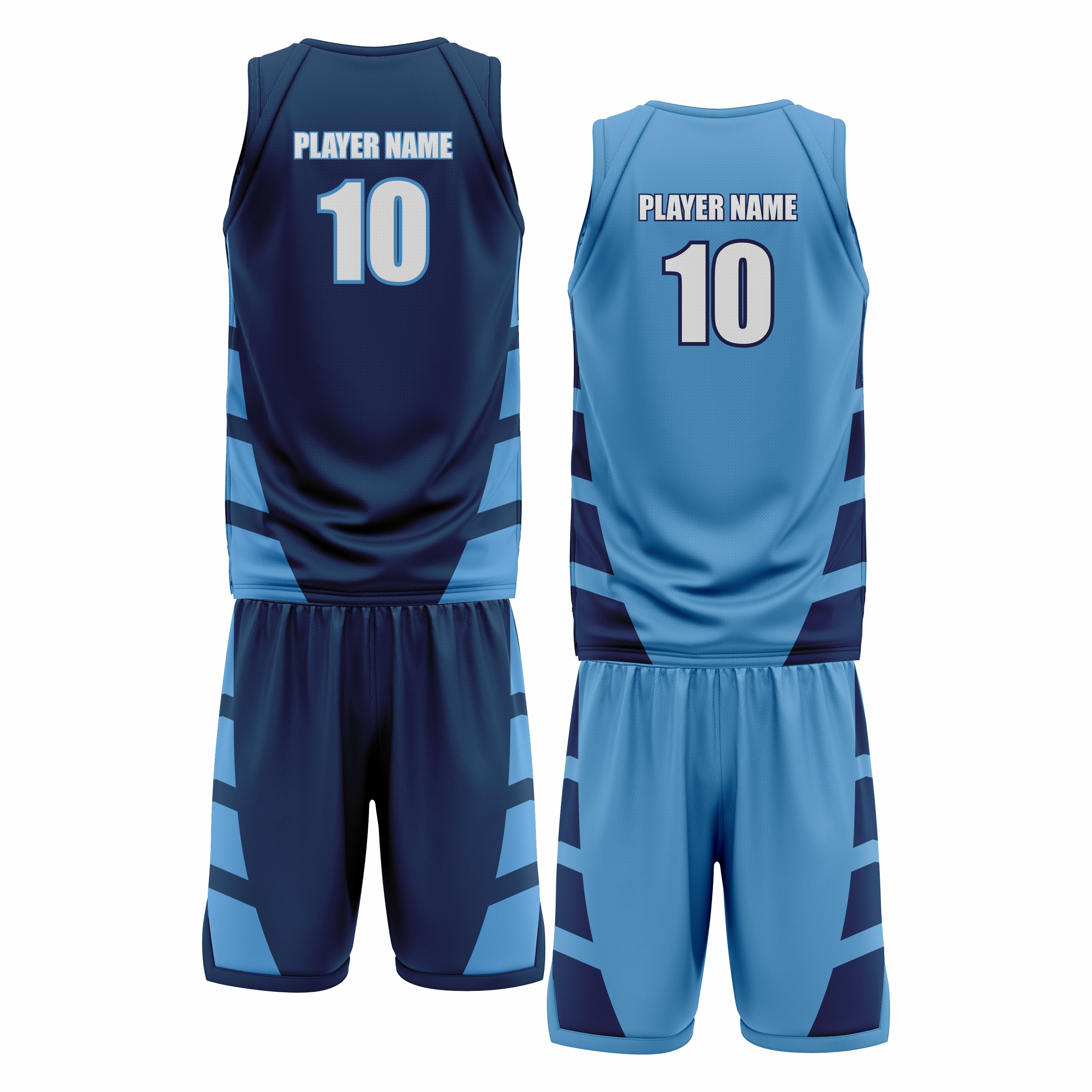 Custom NavyBlue White Double Side Basketball Uniform Set | Sports Custom Uniform