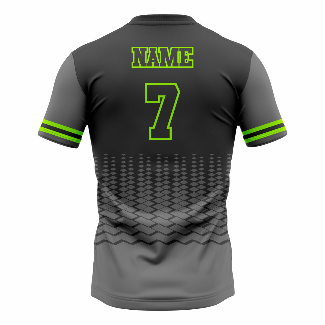 Custom Black & Green Crew Neck Softball Jerseys