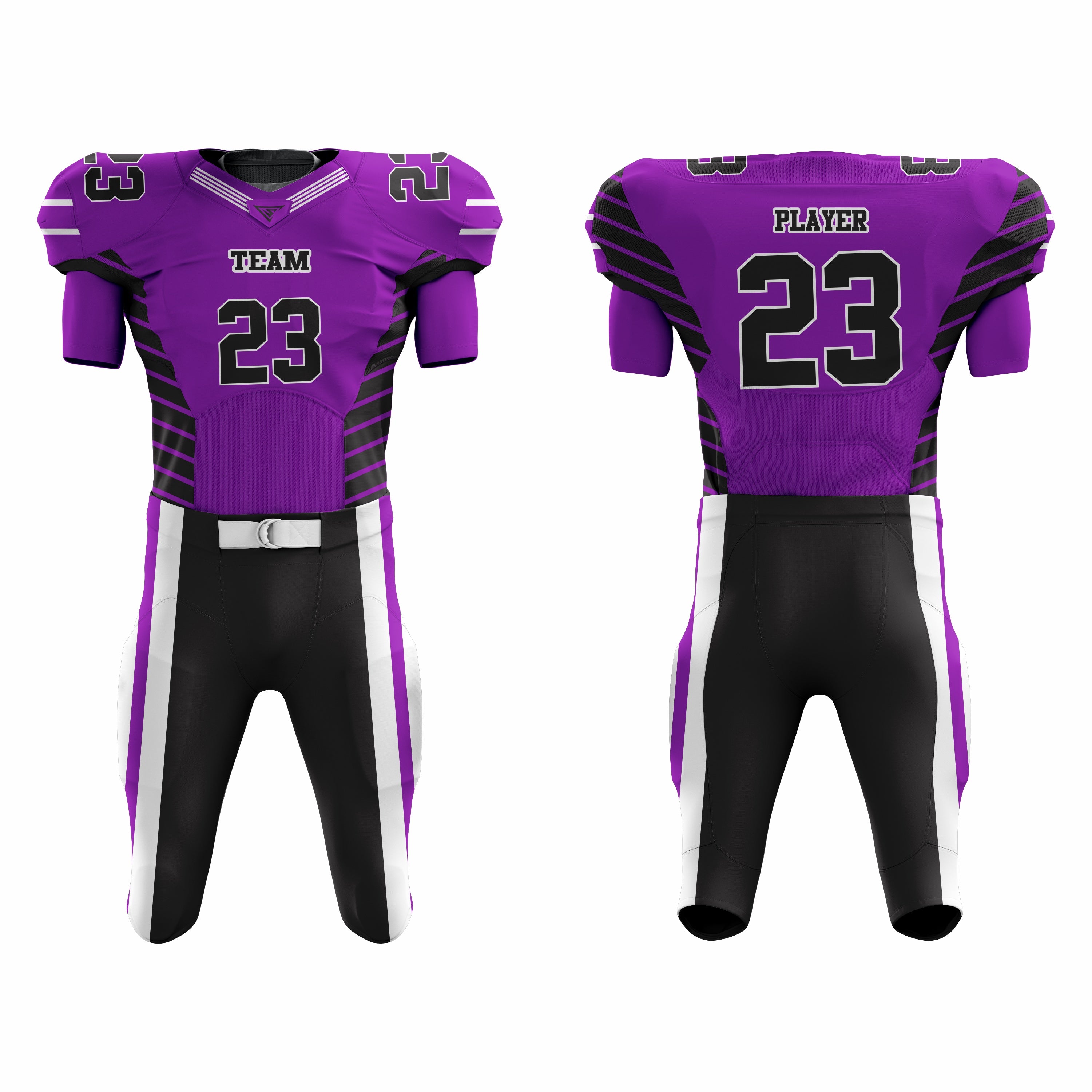 CUSTOM PURPLE BLACK AMERICAN FOOTBALL UNIFORM