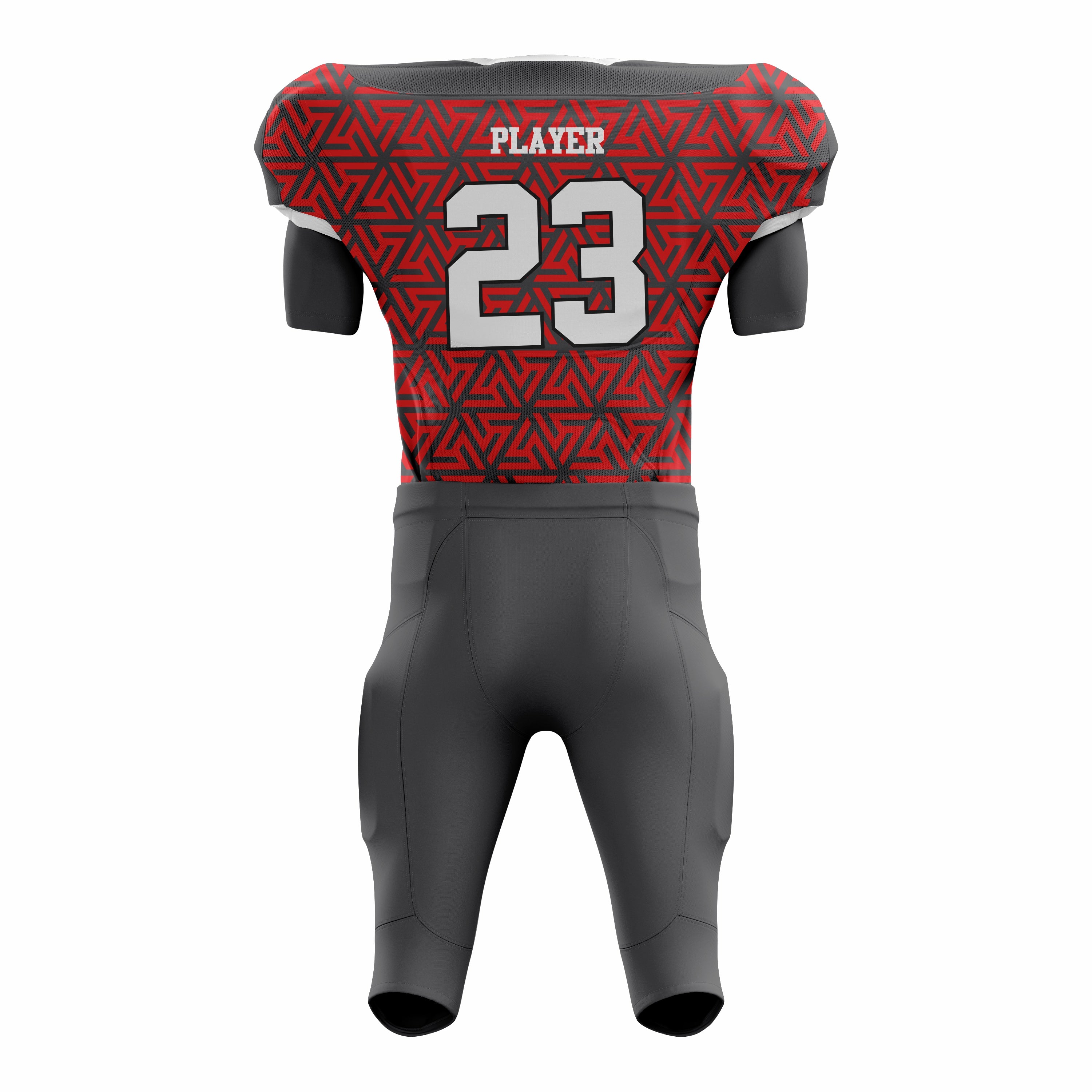 Custom Maroon Black American Football Uniforms with Integrated Pads