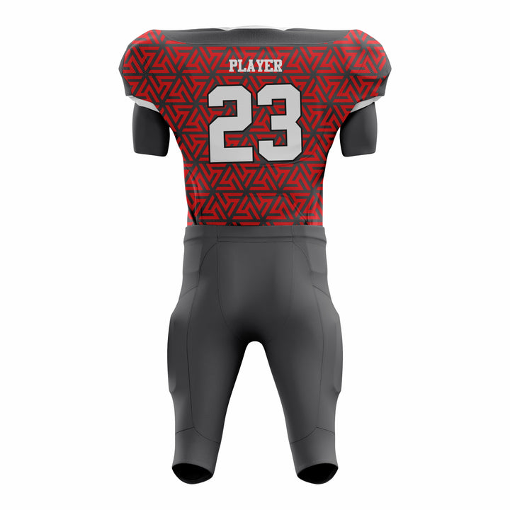 Custom Maroon Black American Football Uniforms with Integrated Pads