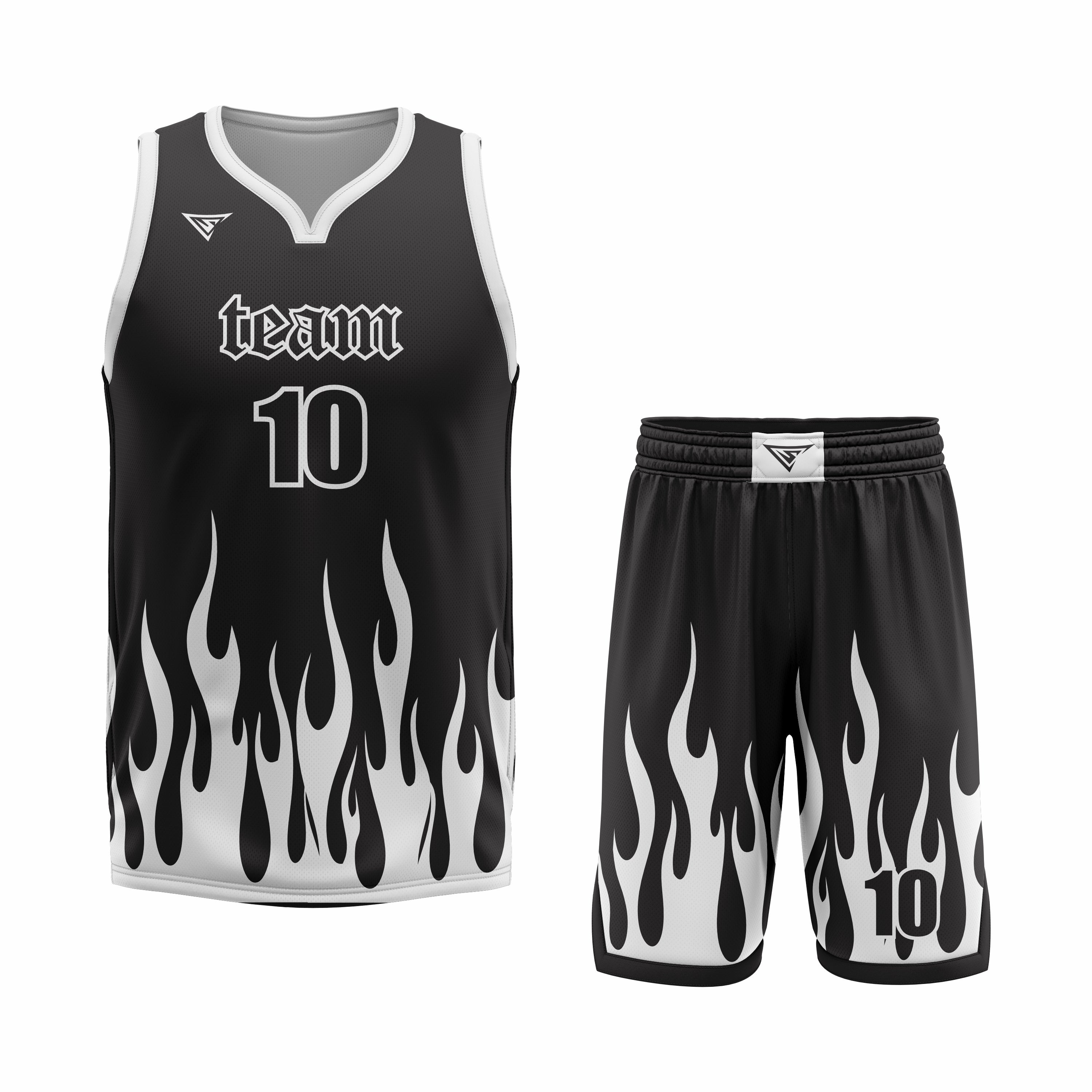 Custom Black White Basketball Uniform Set | Sports Custom Uniform