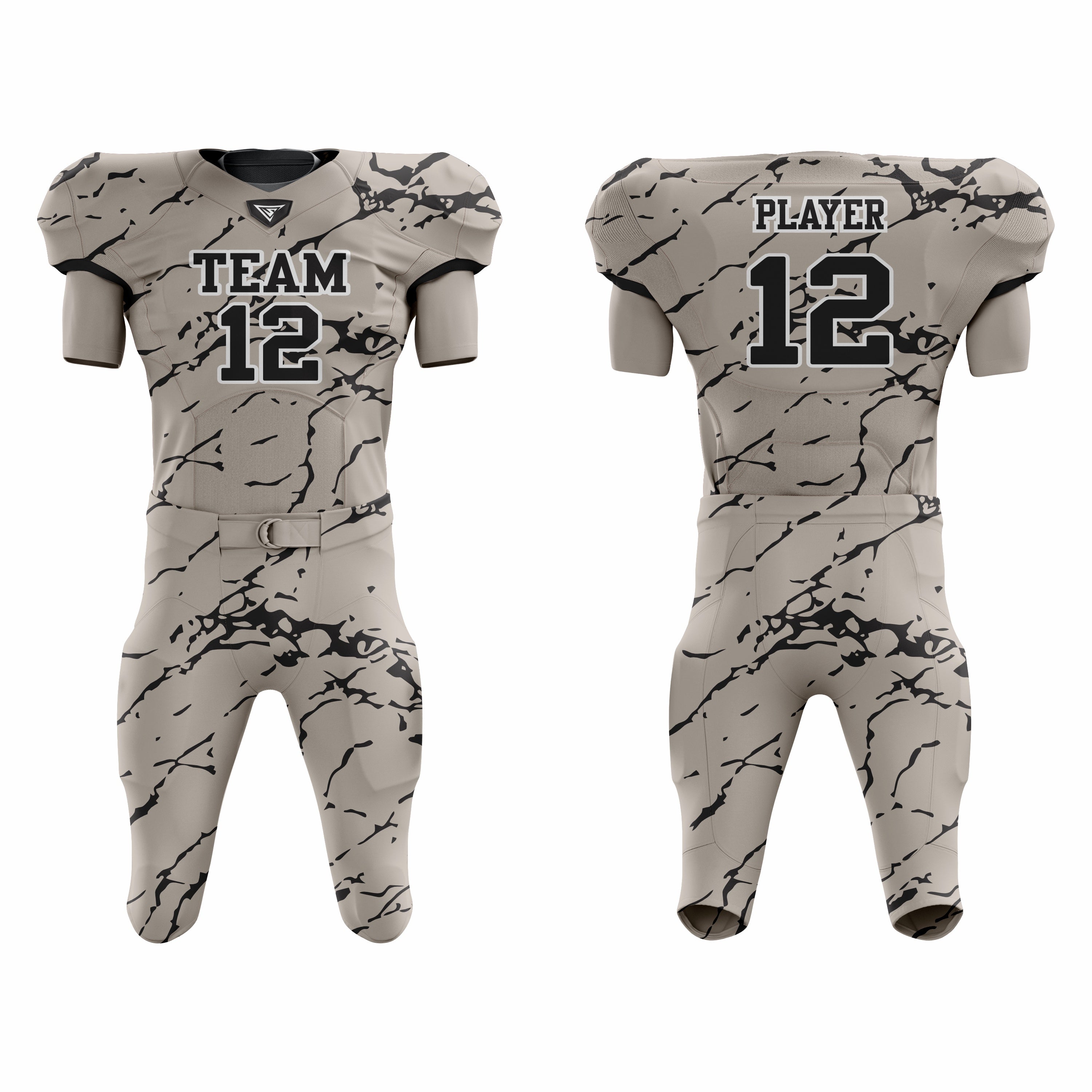 CUSTOM CAMO AMERICAN FOOTBALL UNIFORM