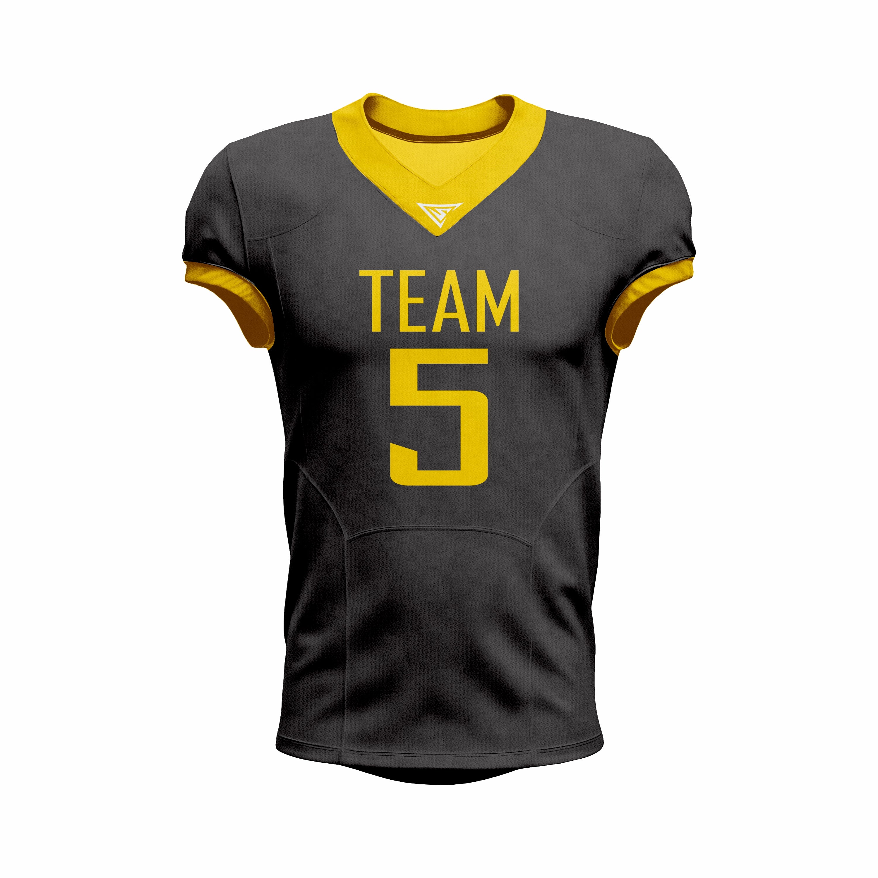 Custom Black & Yellow American Football Jersey