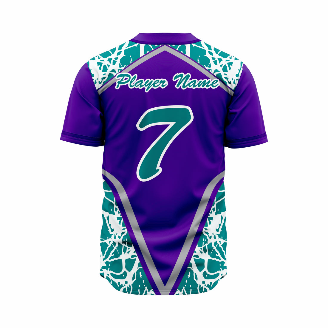 Custom Blue & Green Authentic Baseball full Buttons Jersey