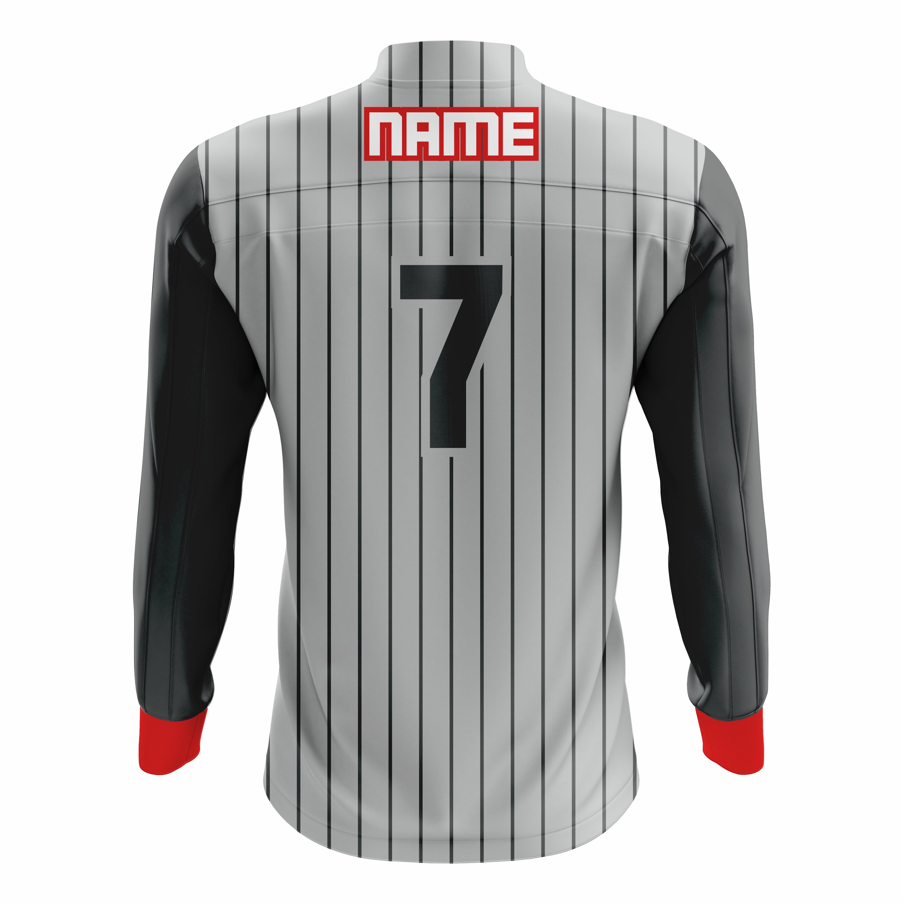 Custom Grey, Black & Red ¼ ZIP LONG SLEEVE WARM UP SOFTBALL JACKET