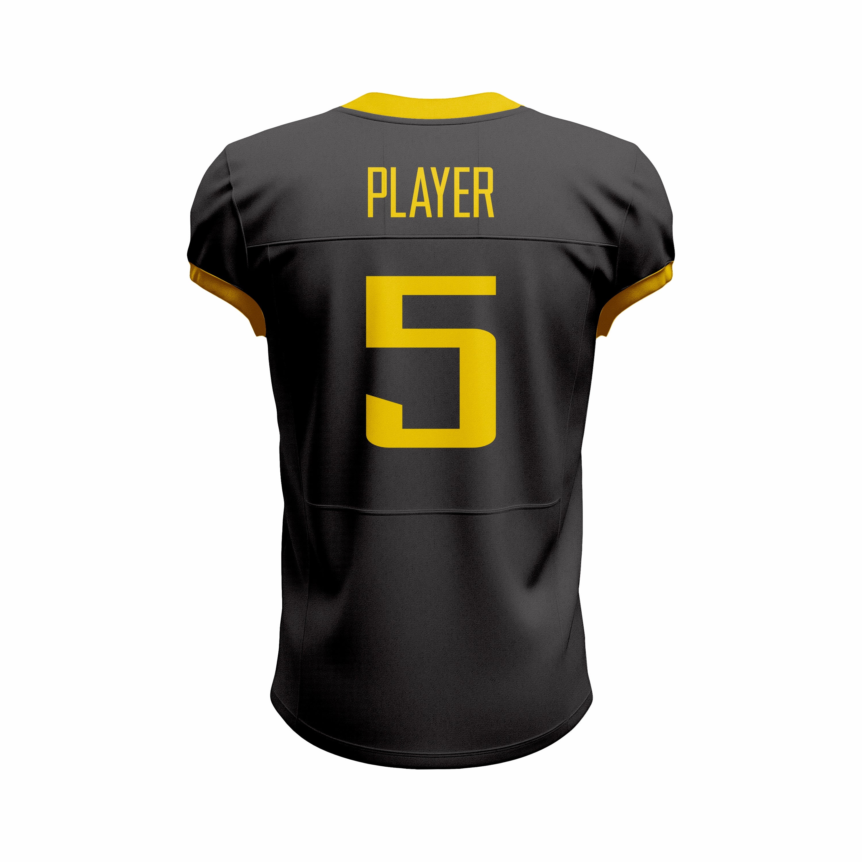 Custom Black & Yellow American Football Jersey