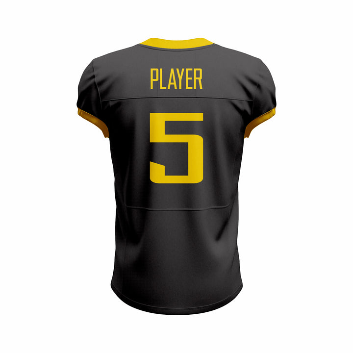 Custom Black & Yellow American Football Jersey