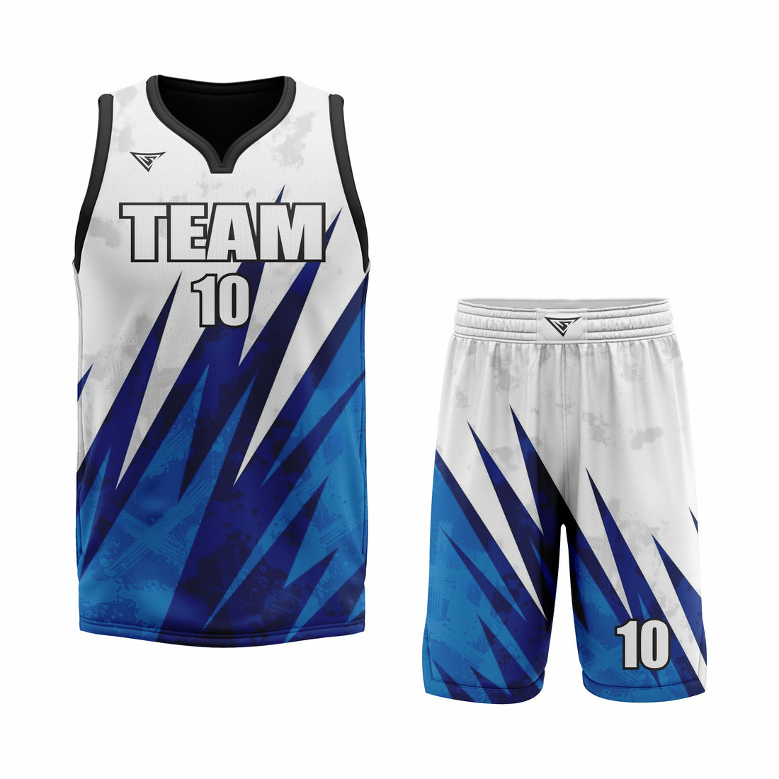 Custom Blue Black White Basketball Uniform Set | Sports Custom Uniform