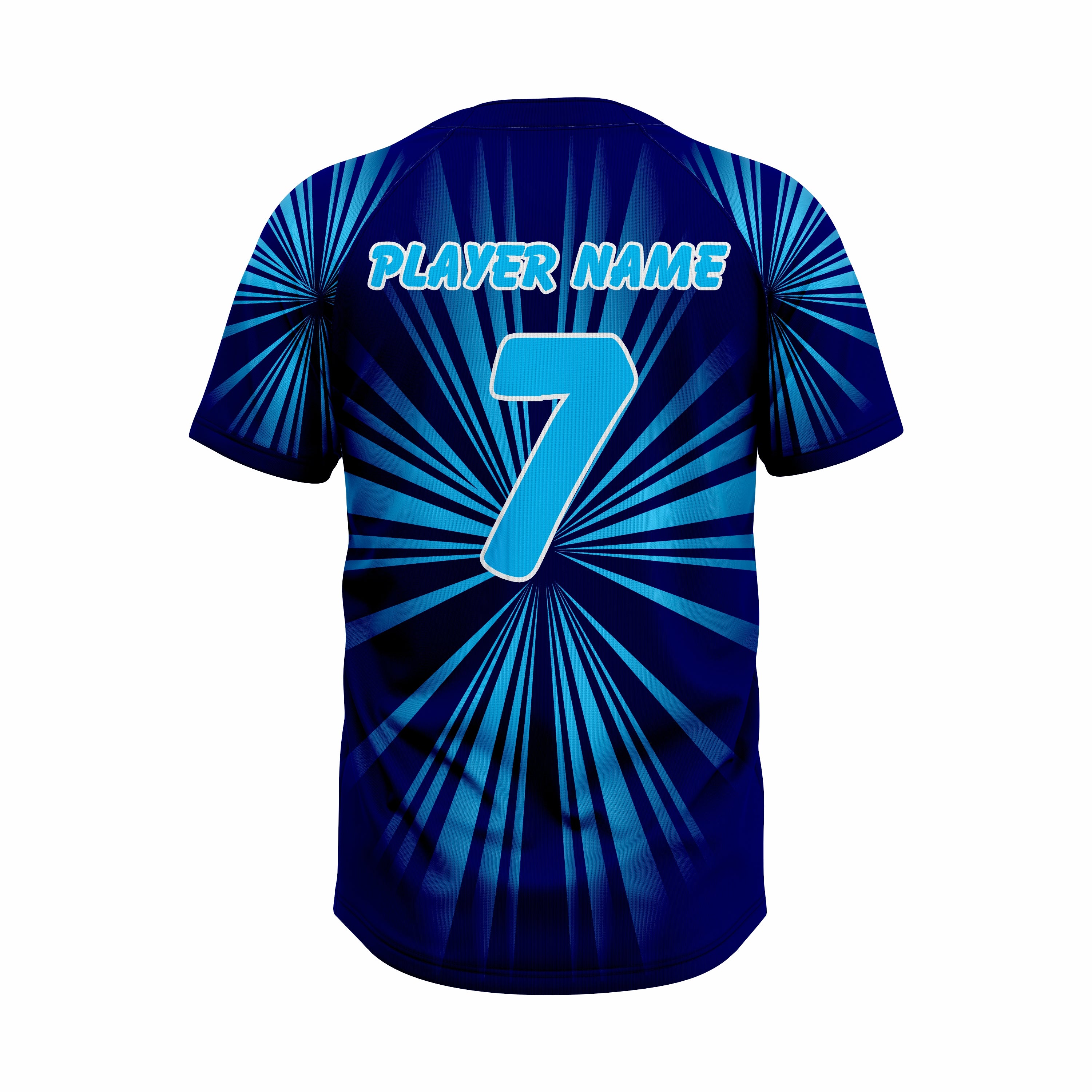 Custom Dark Blue & Cyan Authentic Softball two Buttons Jersey