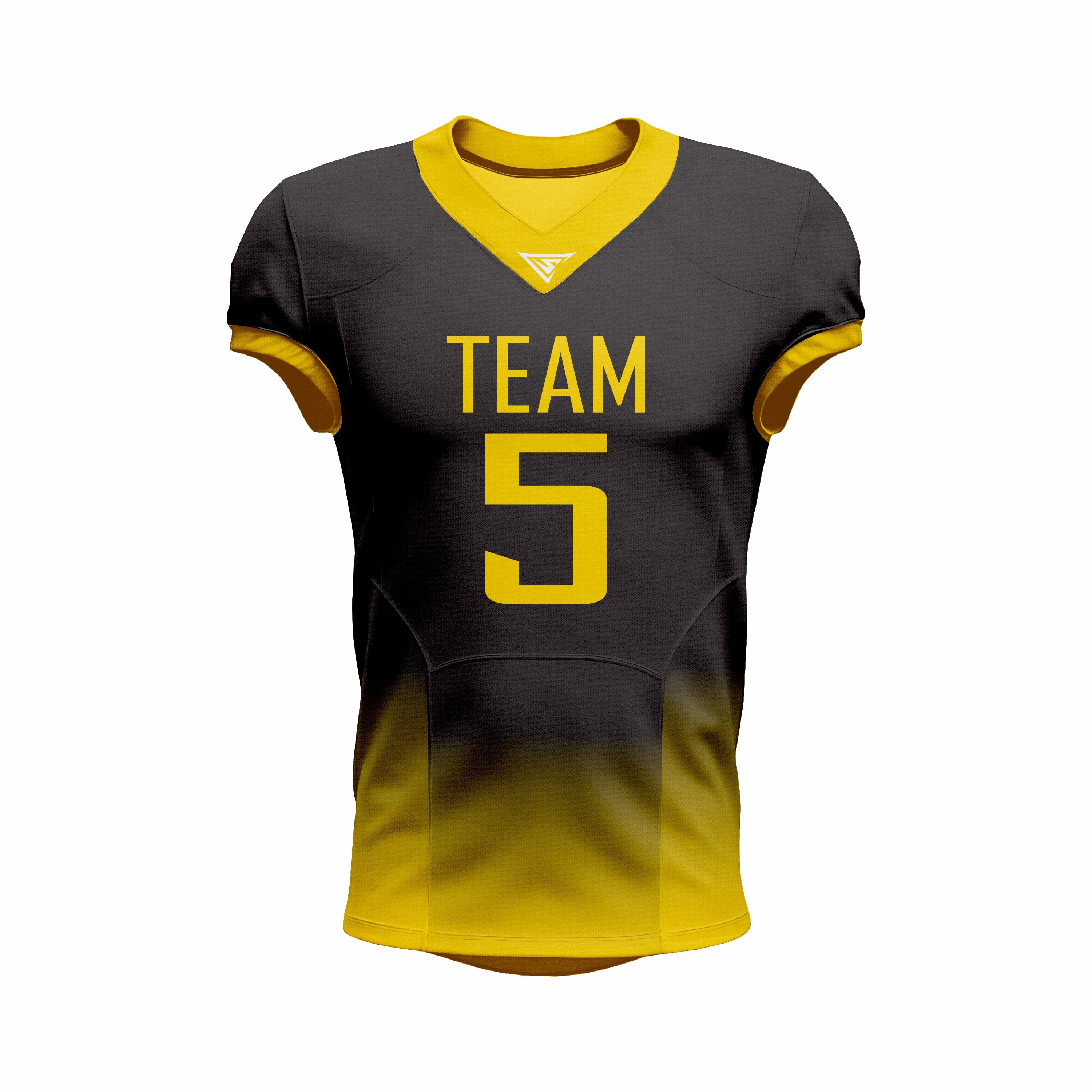 Custom Black & Yellow American Football Jersey