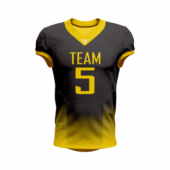 Custom Black & Yellow American Football Jersey