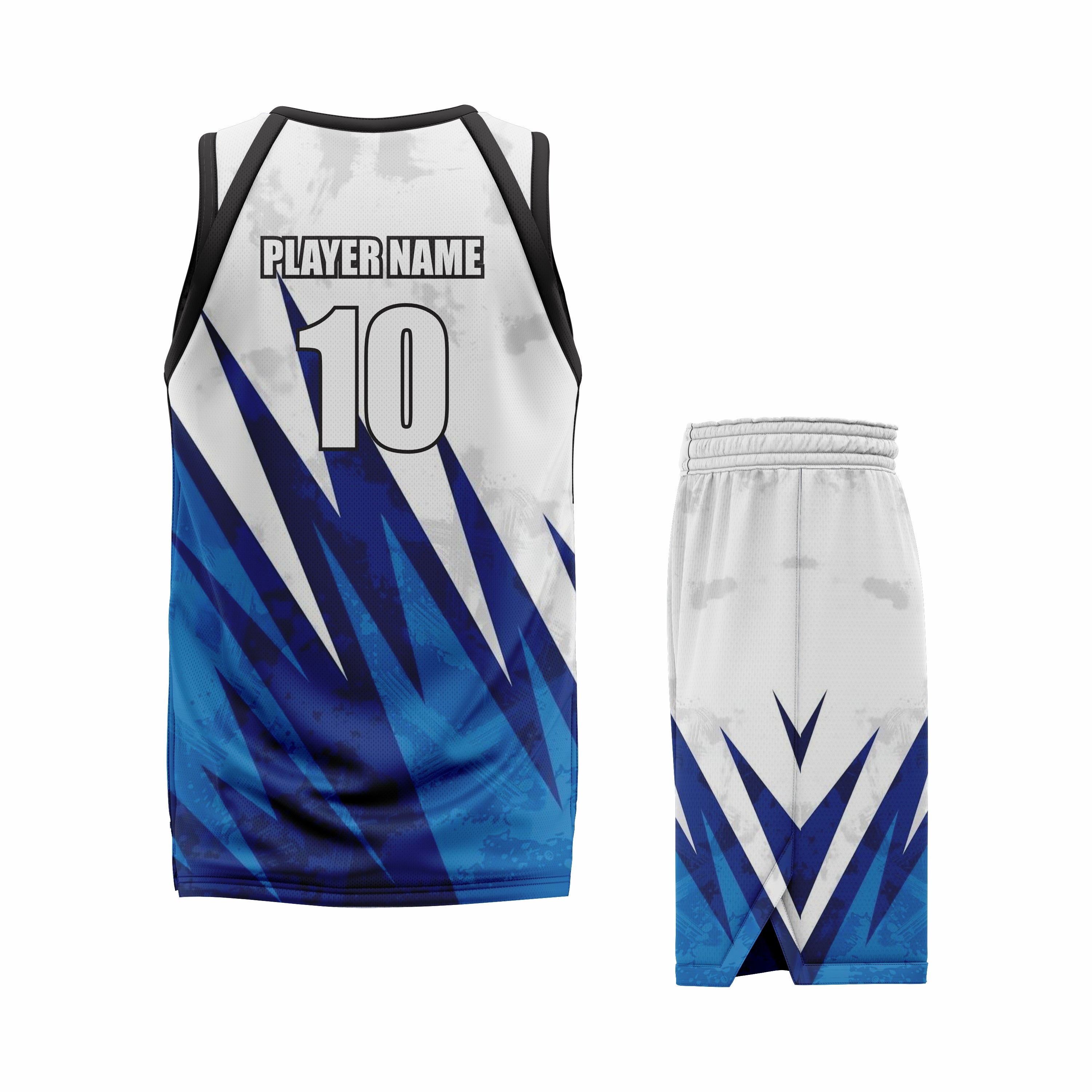 Custom Blue Black White Basketball Uniform Set | Sports Custom Uniform