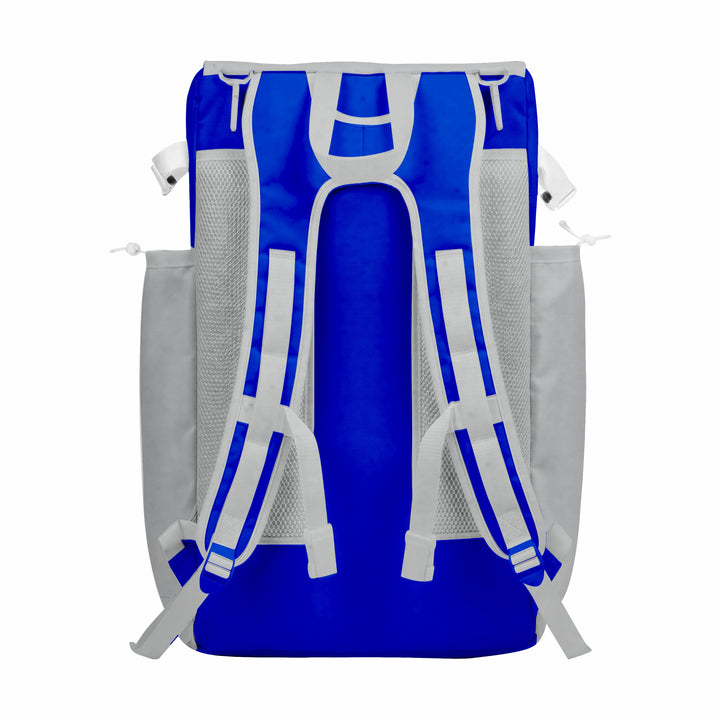 CUSTOM BLUE, GREY & BLACK ELITE BASEBALL/SOFTBALL BACKPACKS
