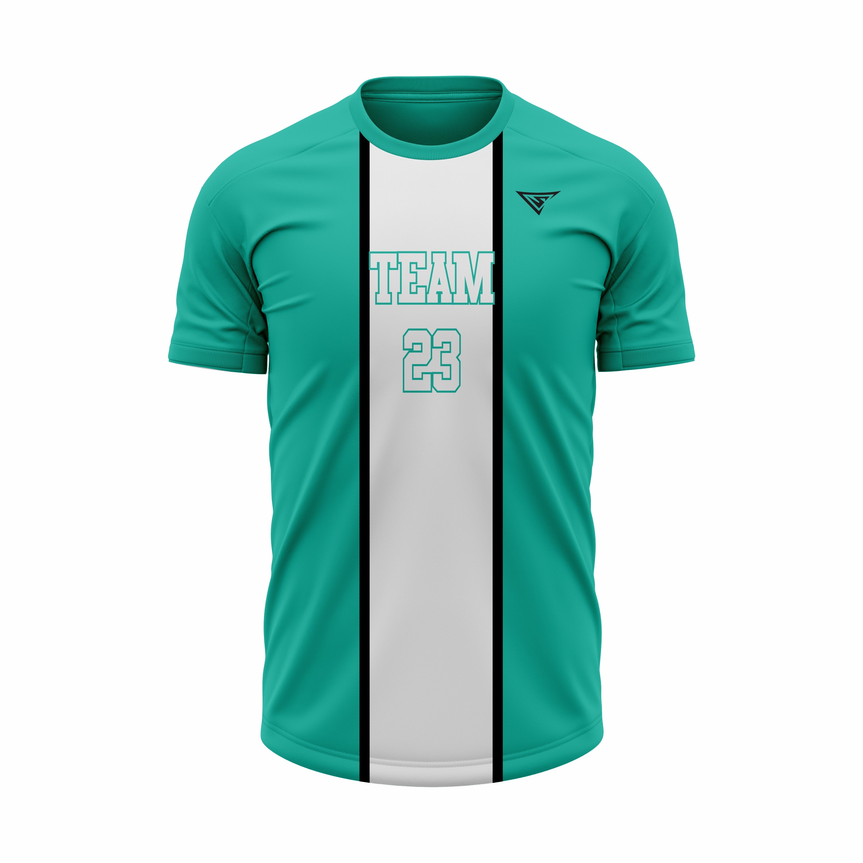 Custom Green, Gray & White Sublimation Soccer Jersey